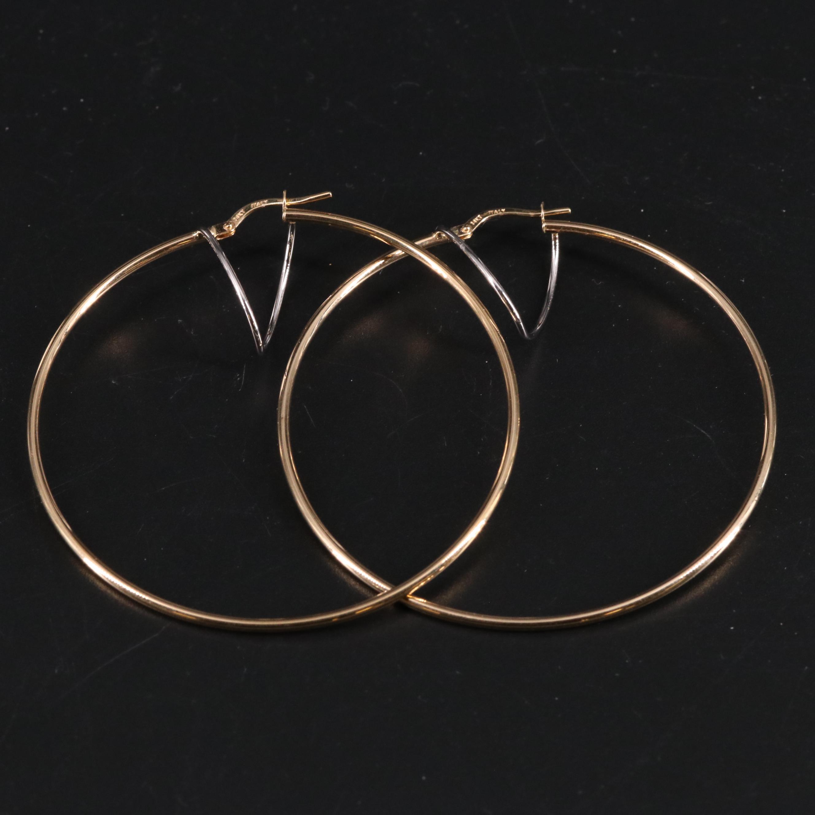 14K Oversized Hoop Earrings