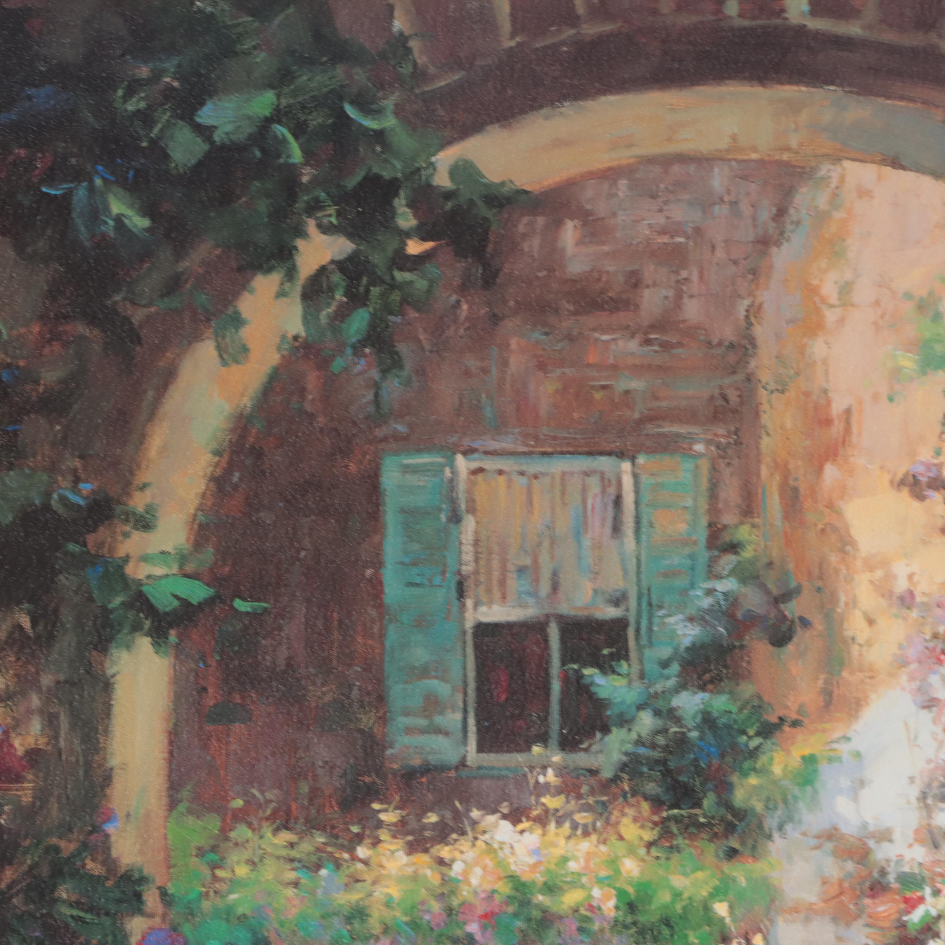 Offset Lithograph After Vail Oxley "Floral Archway"