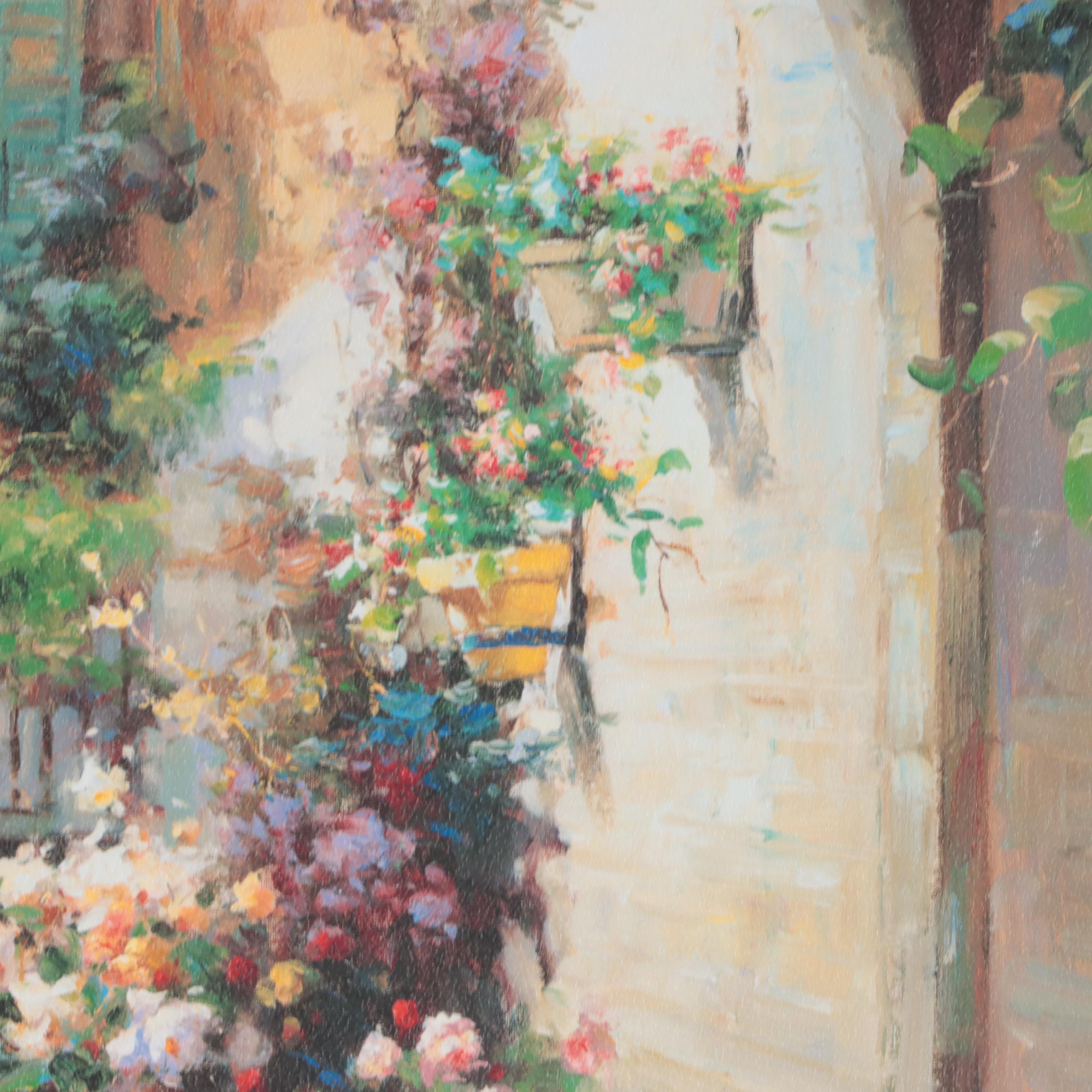 Offset Lithograph After Vail Oxley "Floral Archway"