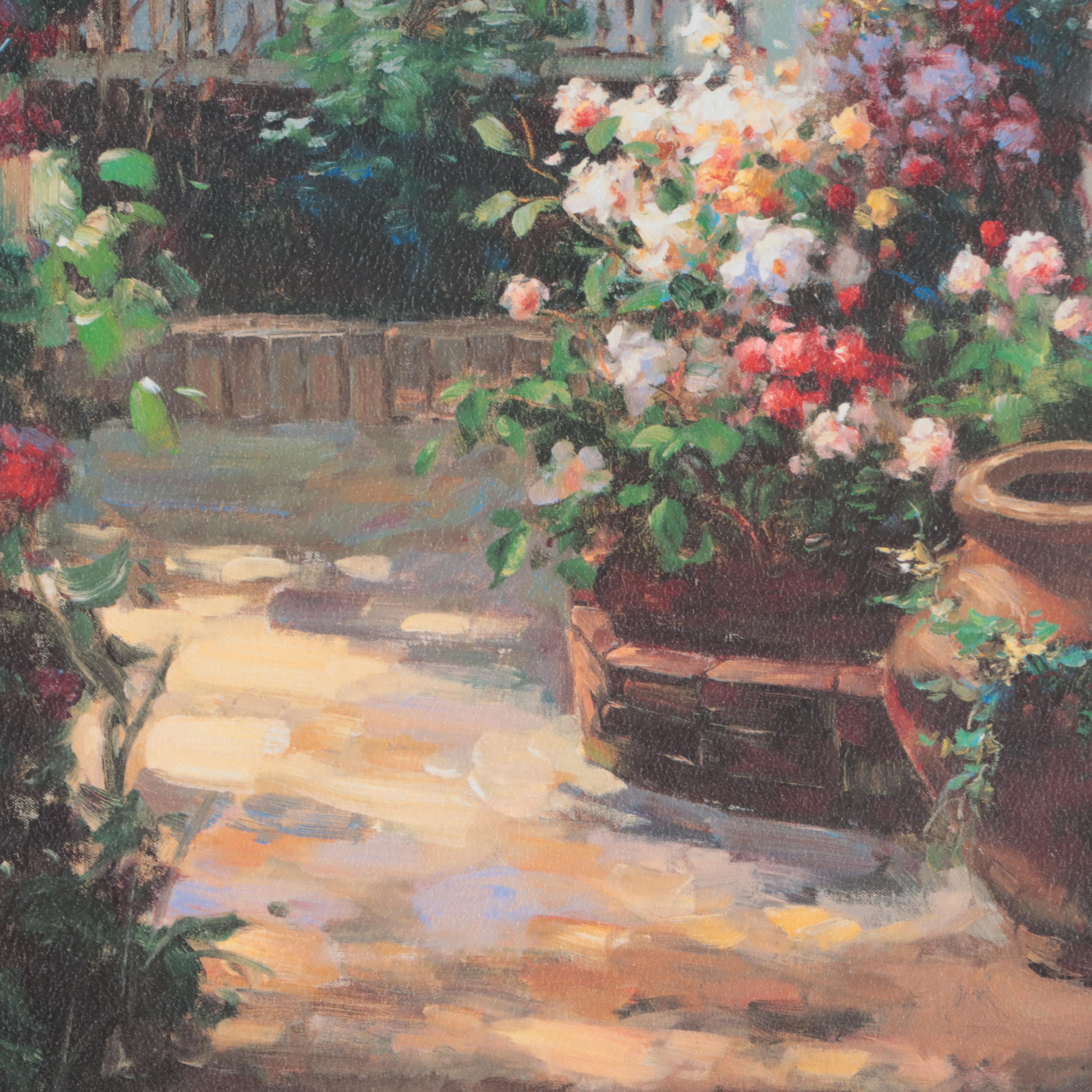 Offset Lithograph After Vail Oxley "Floral Archway"