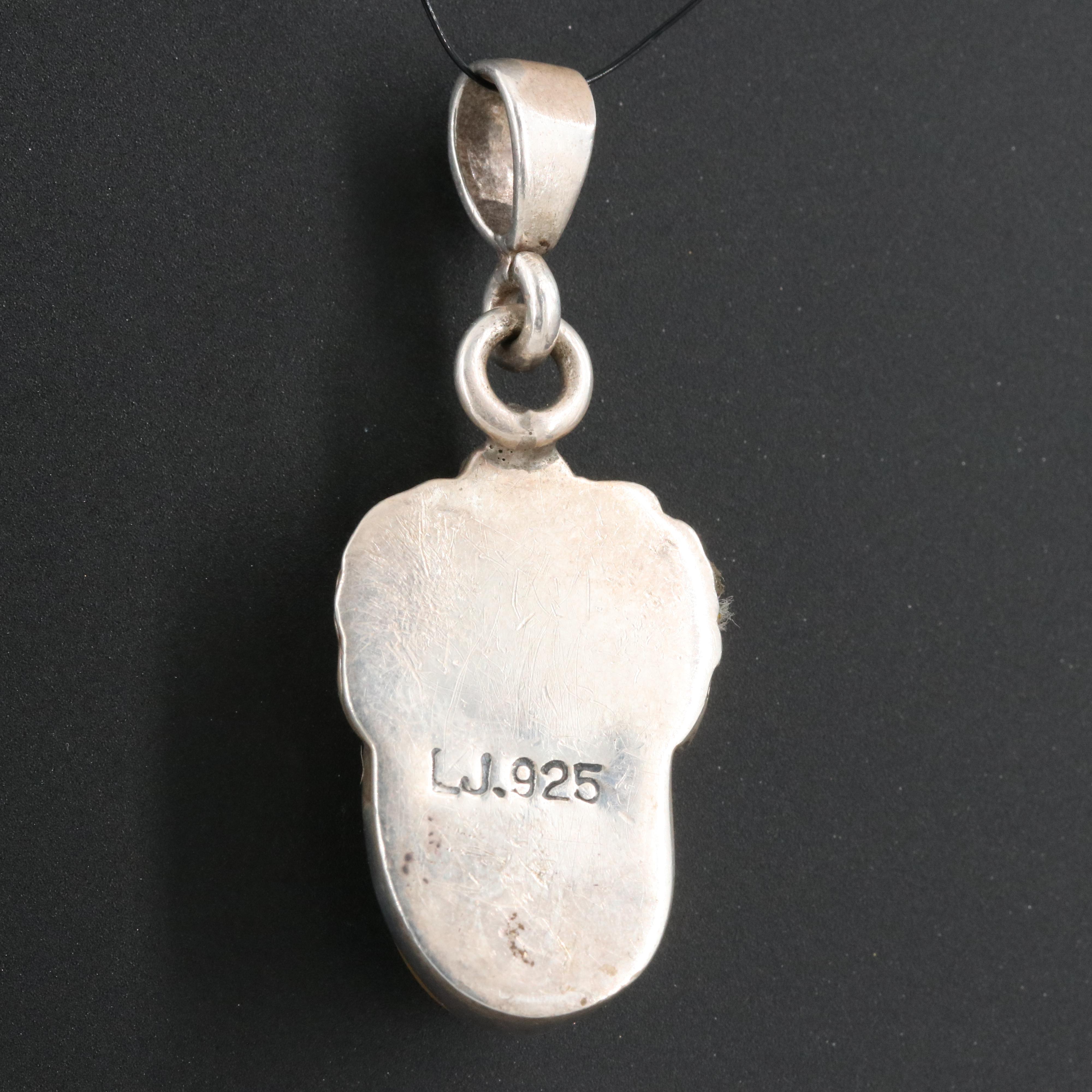 Southwestern Turquoise Pendant in Sterling