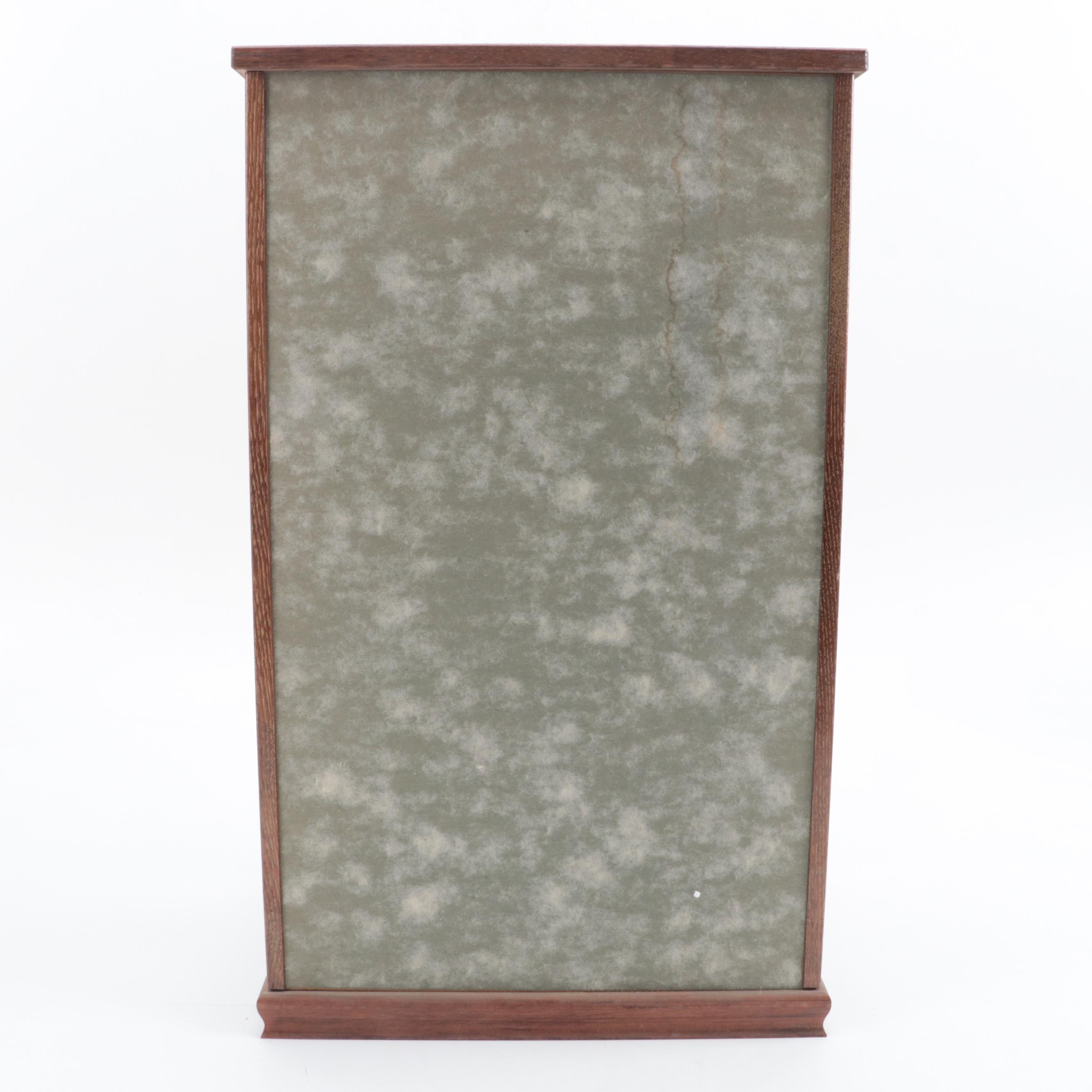 Japanese Hat Dance Geisha Doll in Glass Case, Mid to Late 20th Century