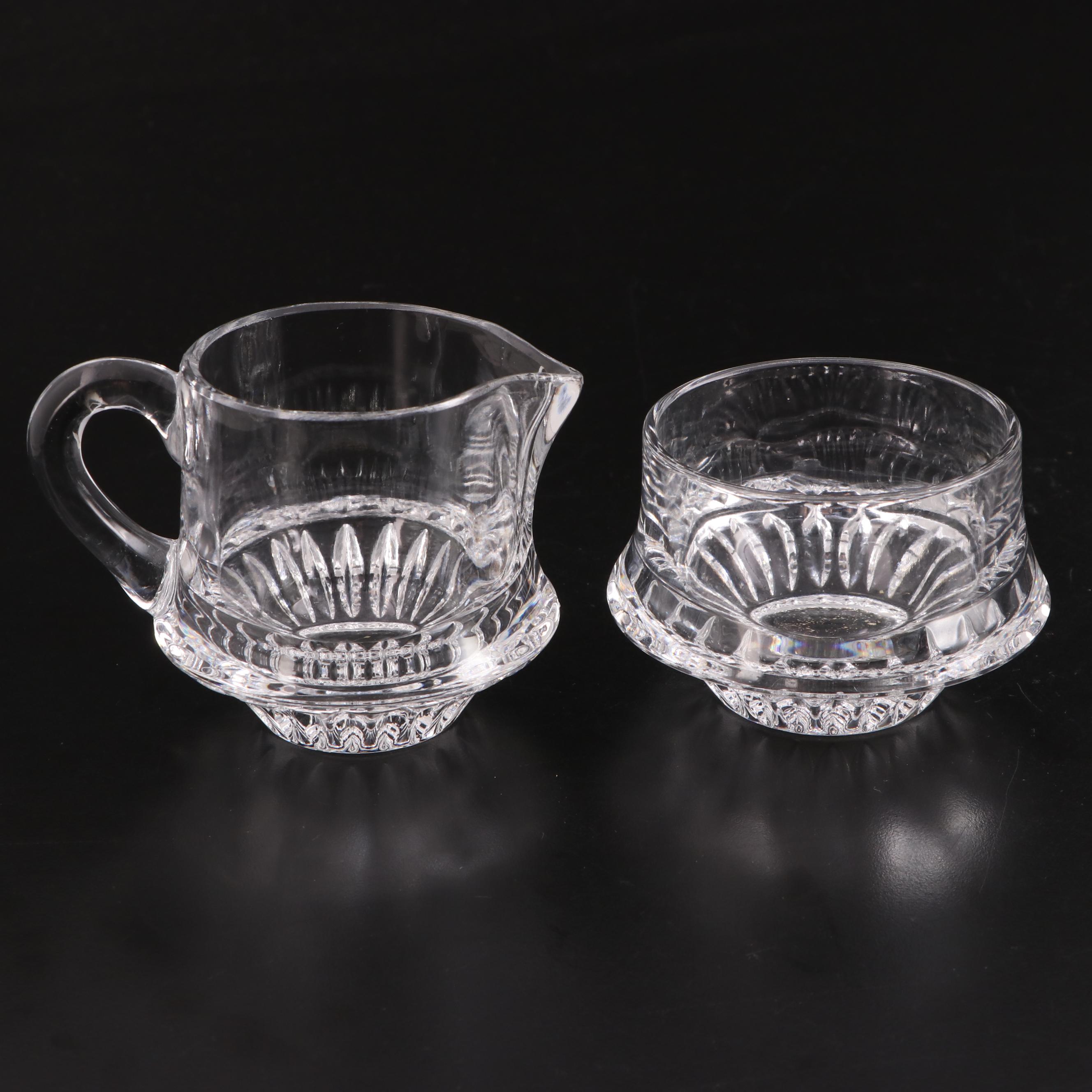 Crystal Clear Industries "Portico" Cake Plate and Plates with Other Tableware