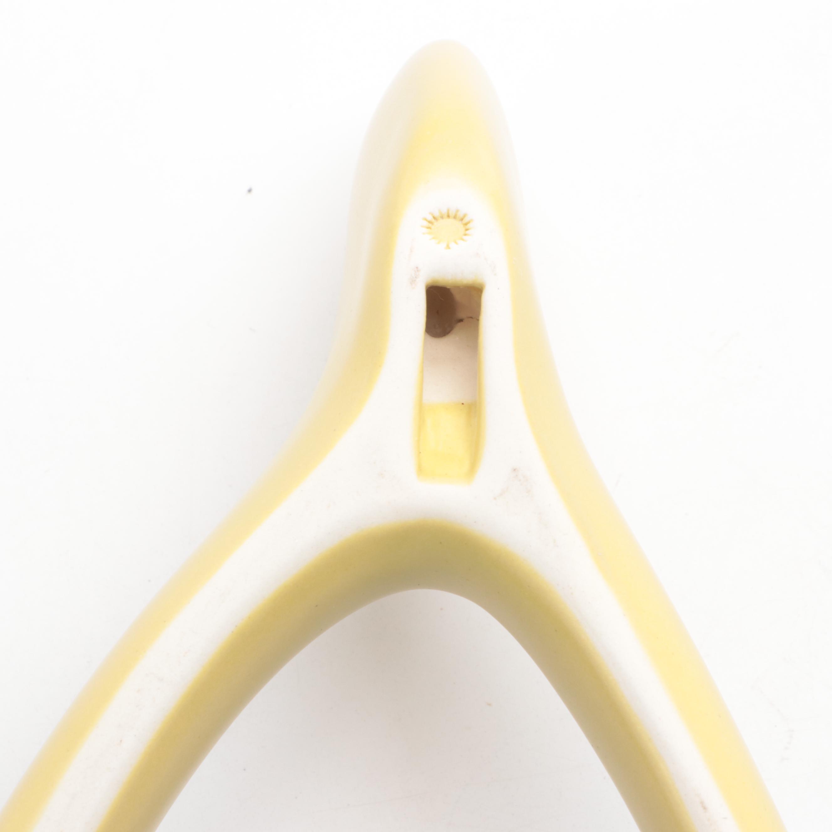 Rookwood Pottery Yellow Glazed Ceramic Wishbone Wall Hanging, 2019