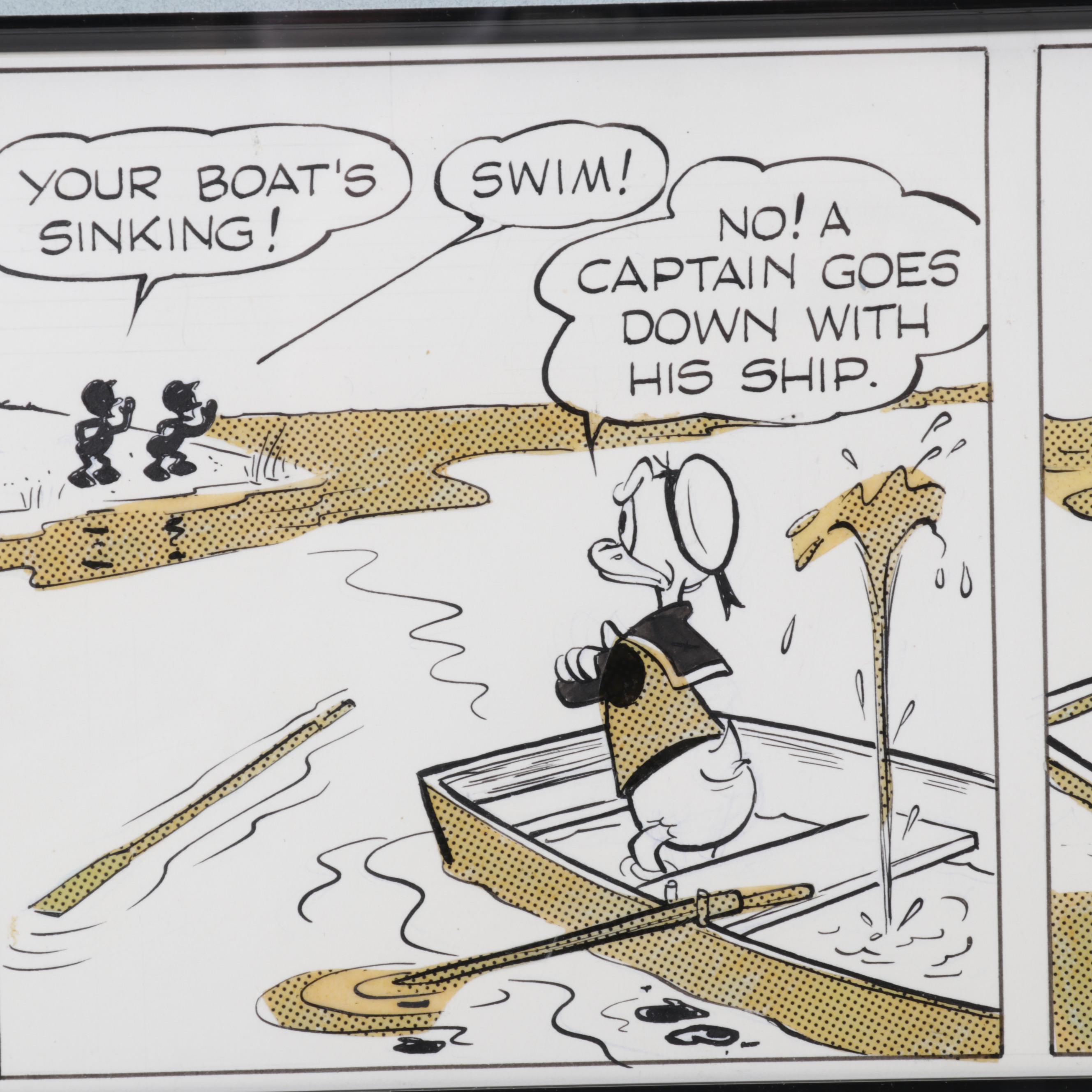 Walt Disney Productions "Donald Duck" Original Comic Strip, 1969