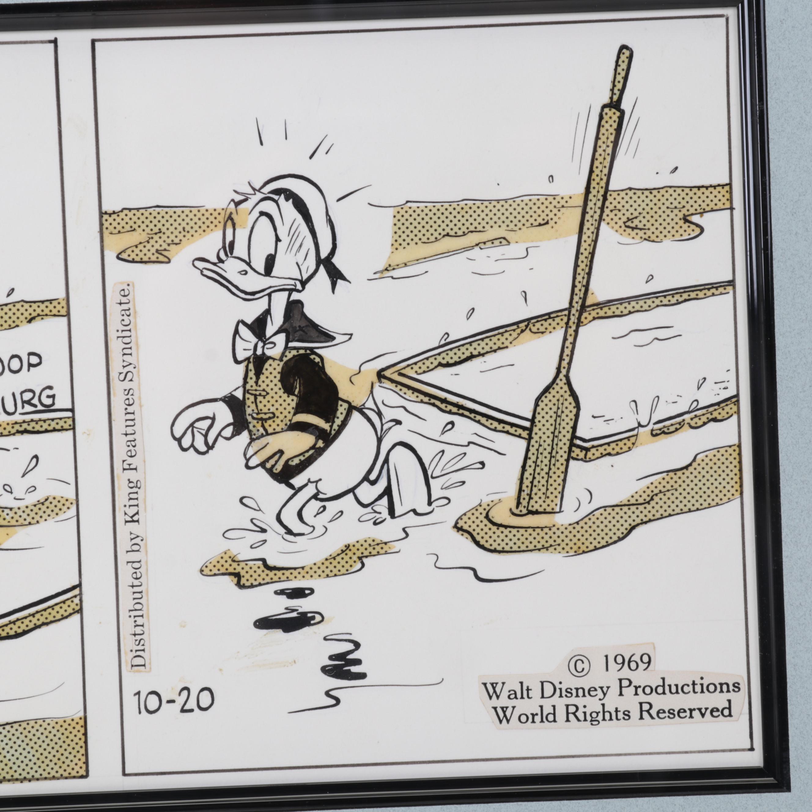 Walt Disney Productions "Donald Duck" Original Comic Strip, 1969