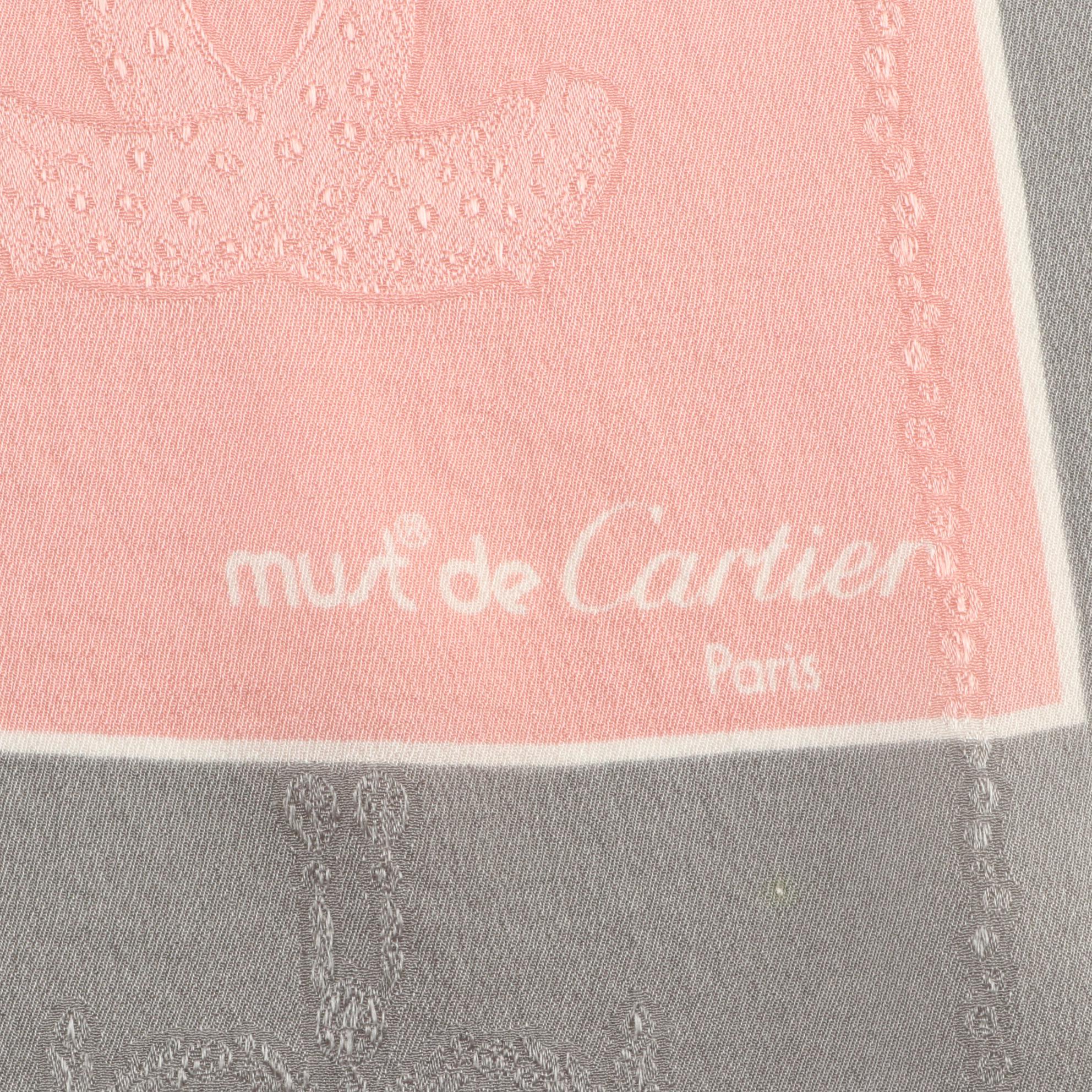 Must de Cartier Logo Scarf 90 in Silk Jacquard