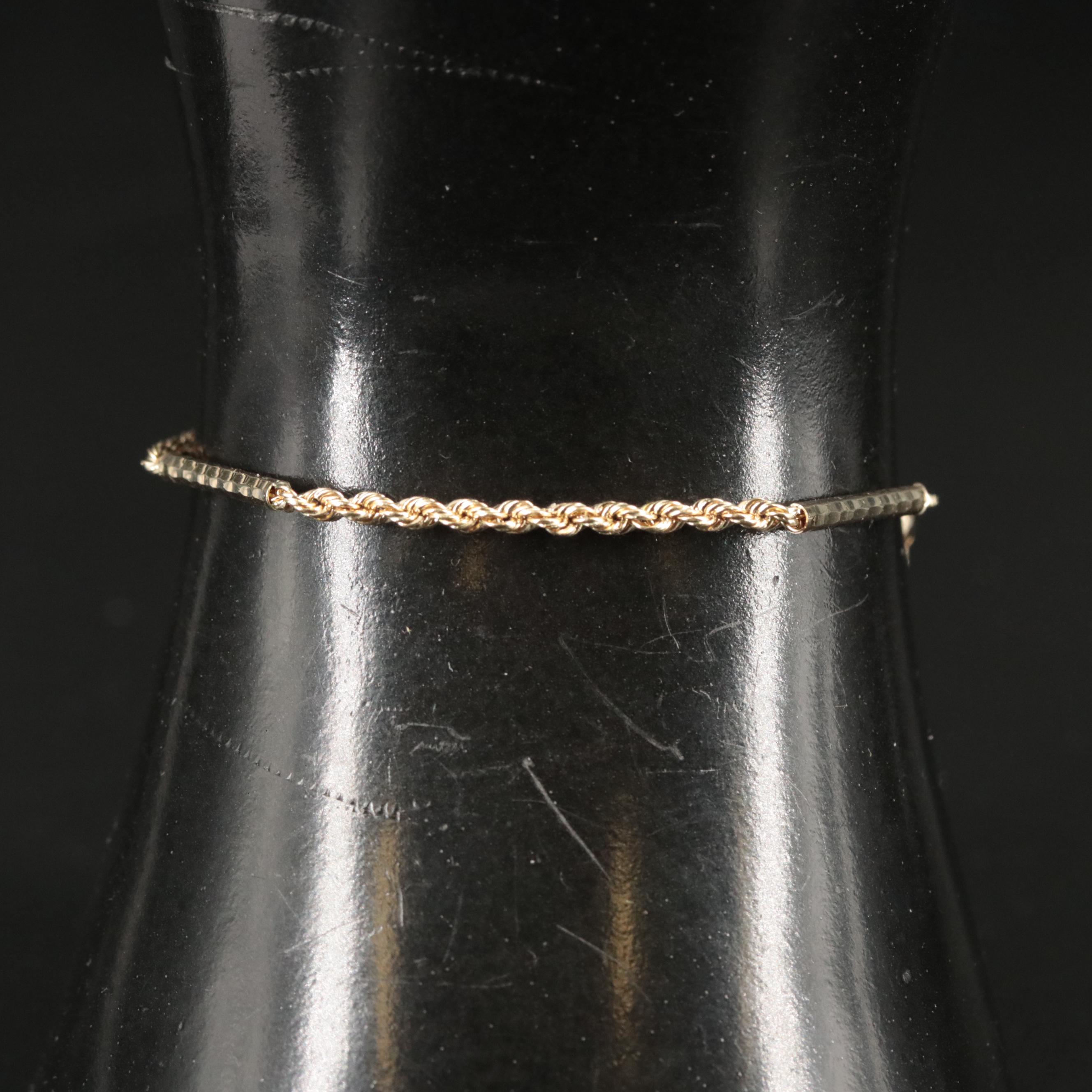 14K Chain Slide Bracelet