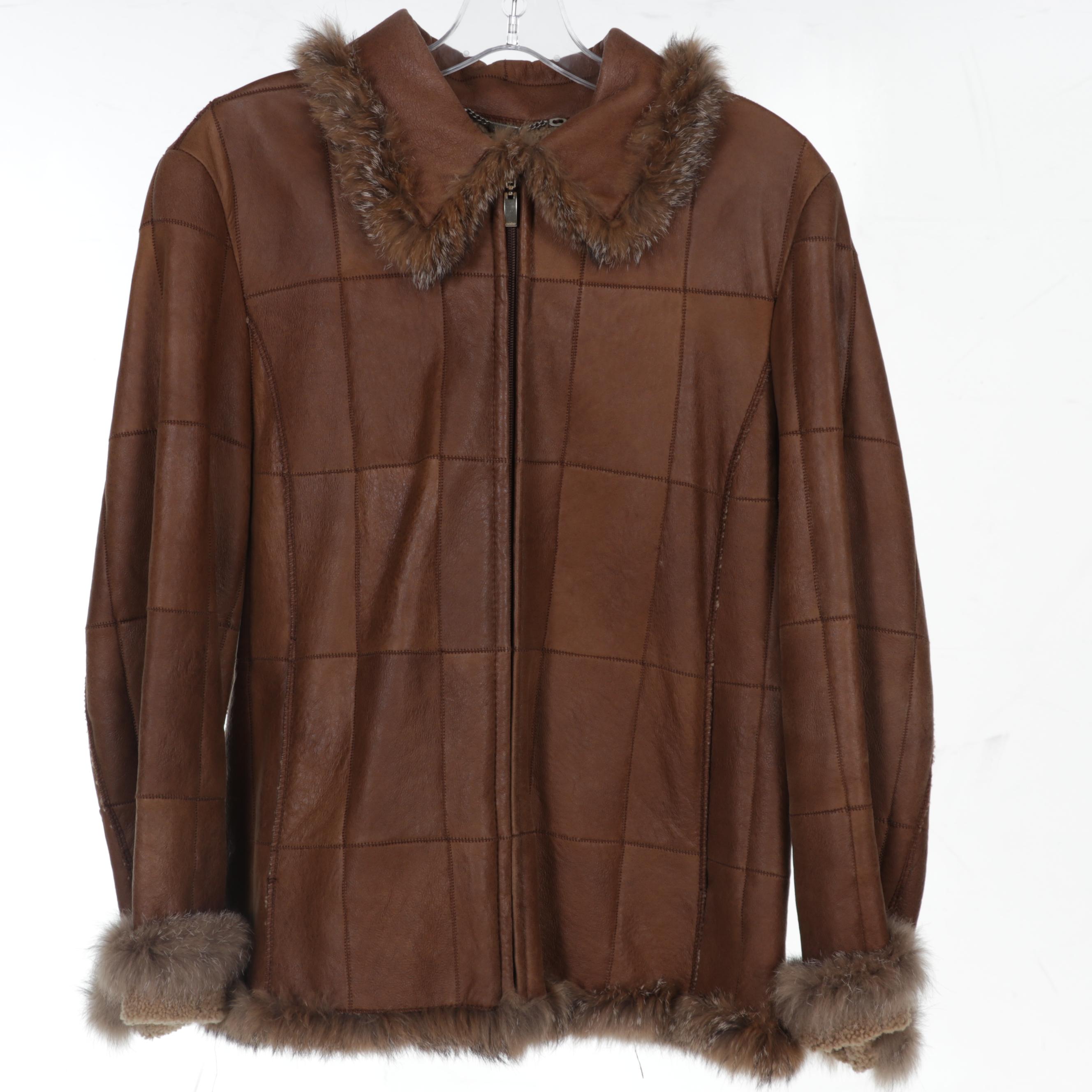 Christ German Sheepskin Shearling Jacket, Peacoat and Sweater With Accessories
