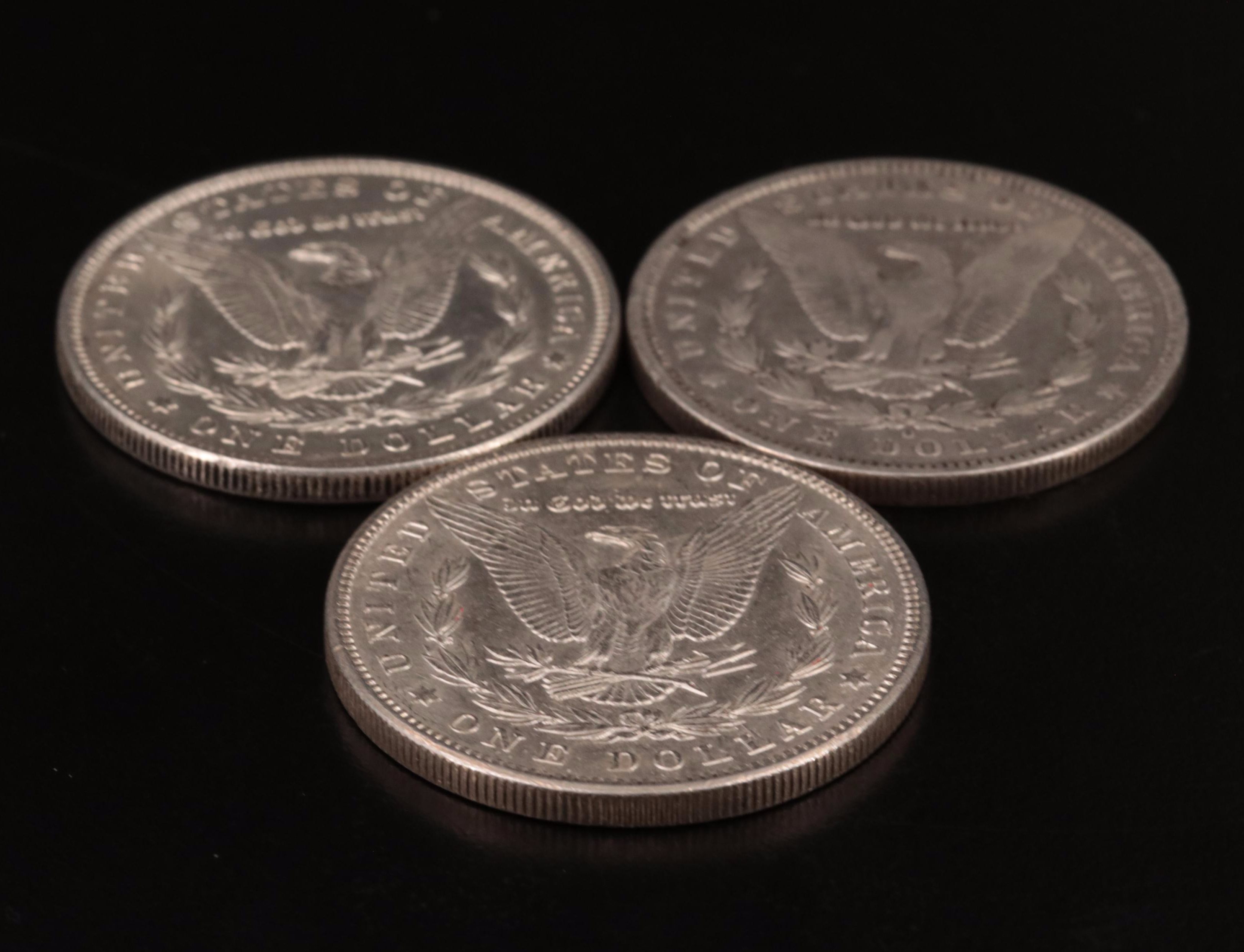 Three Morgan Silver Dollars Including 1894-O
