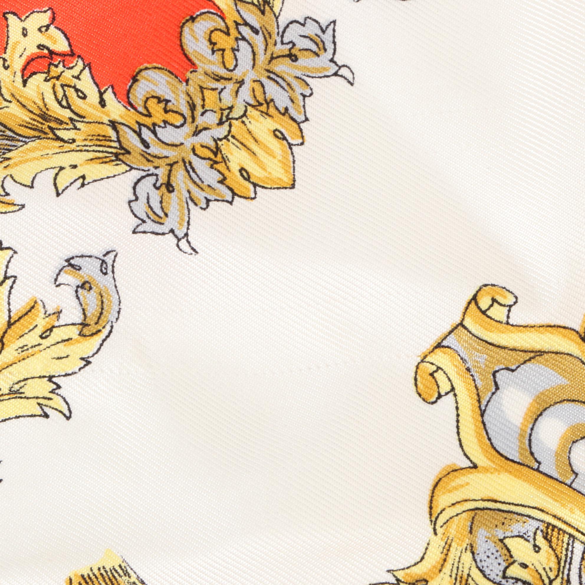 Celine Carriage Motif Scarf in Silk Twill