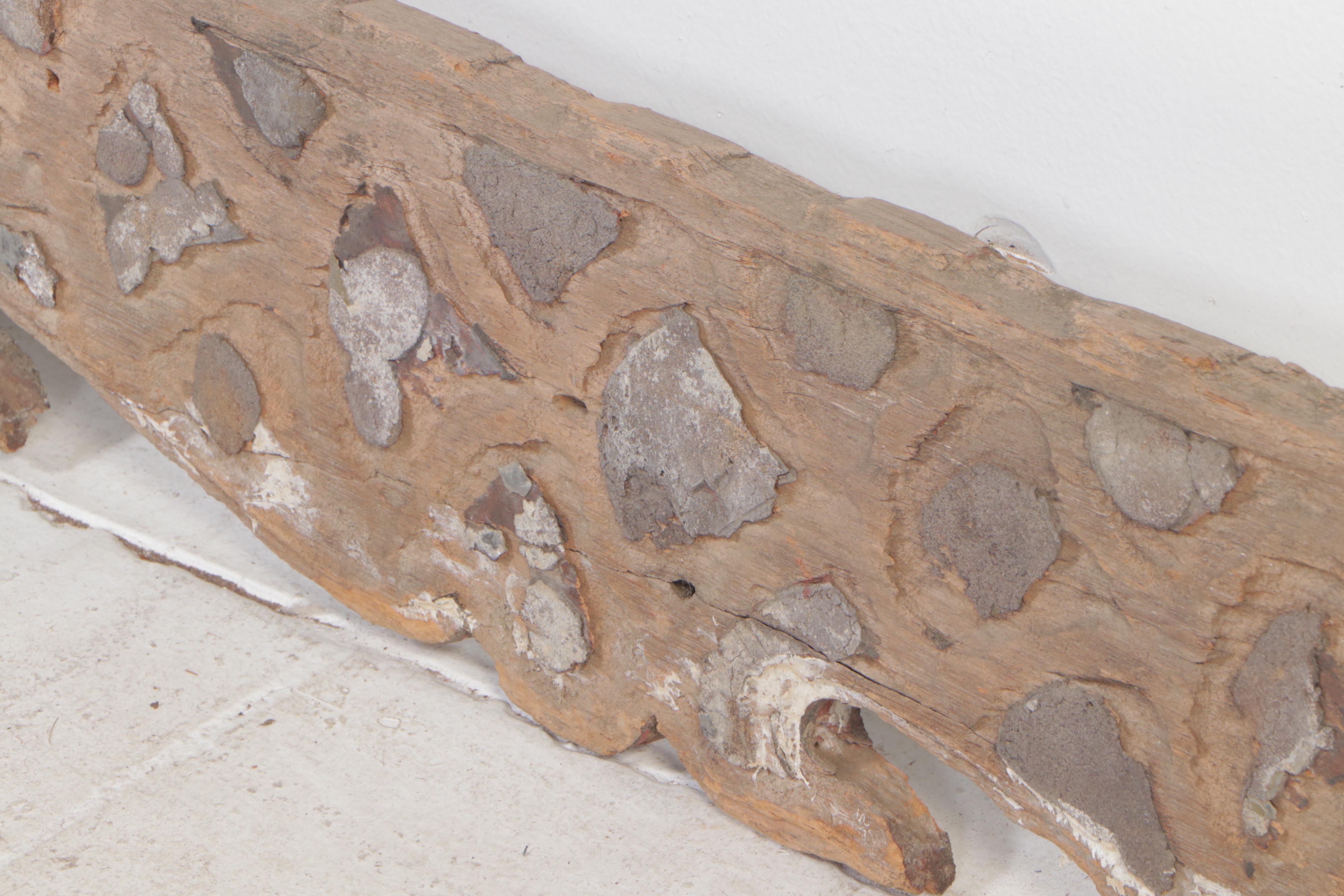 Chinese Large-Scale Wooden Dragon Temple Railing