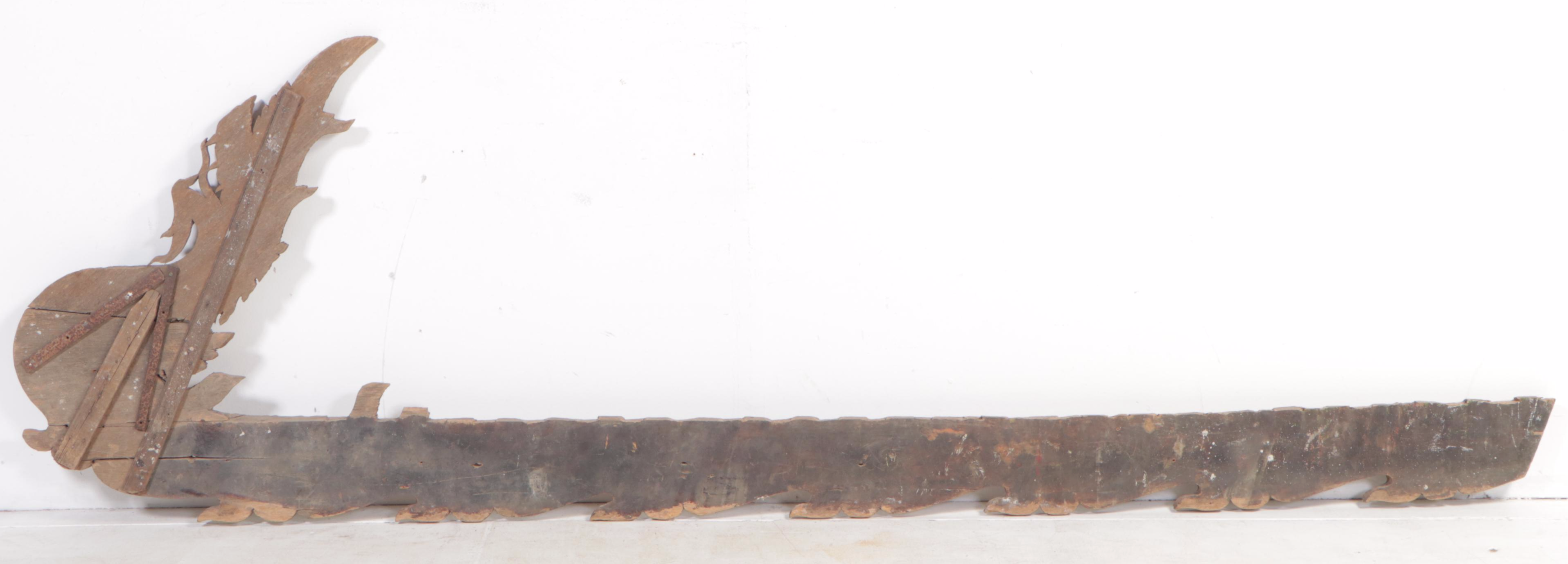 Chinese Large-Scale Wooden Dragon Temple Railing