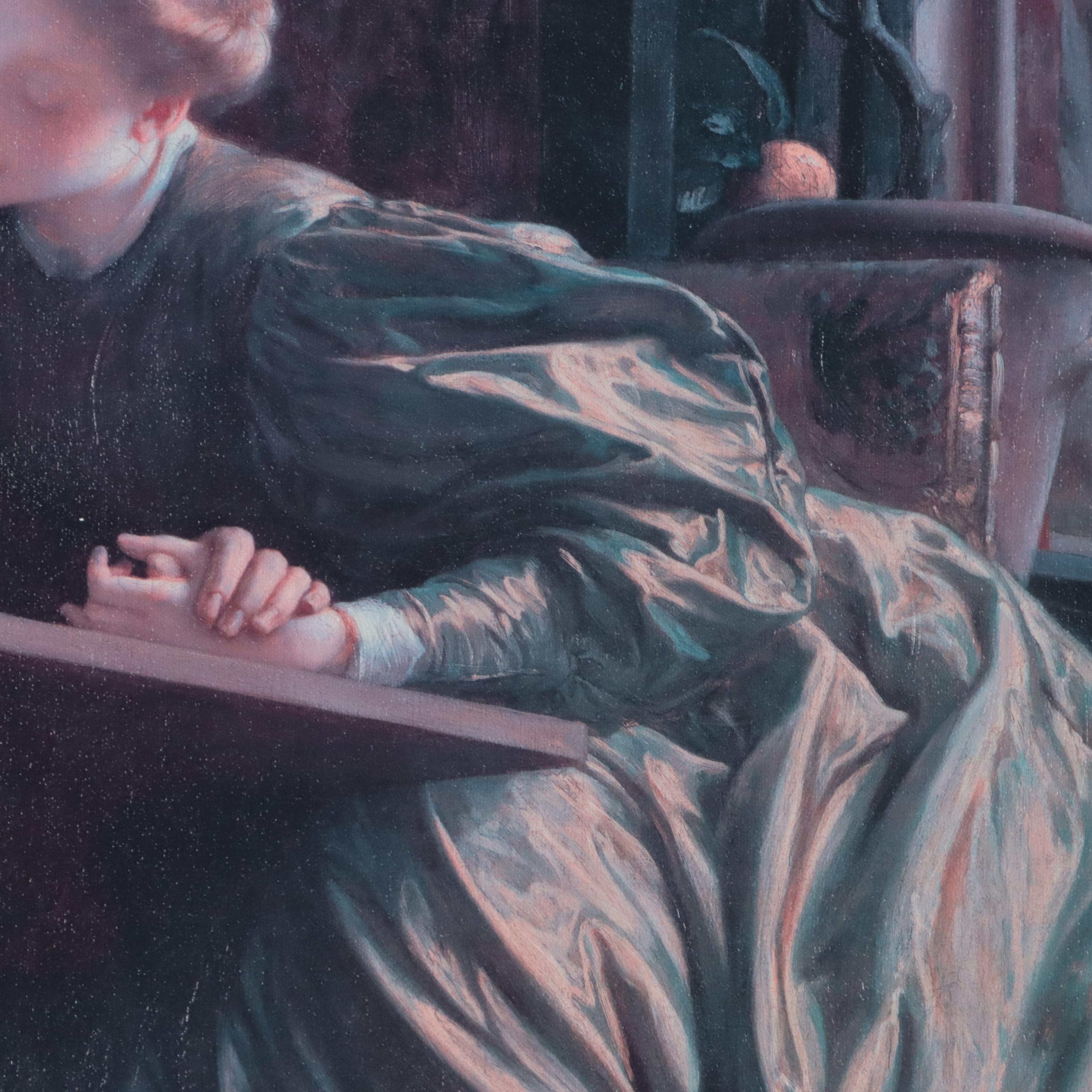 Offset Lithograph After Frederick Leighton "The Painter's Honeymoon"