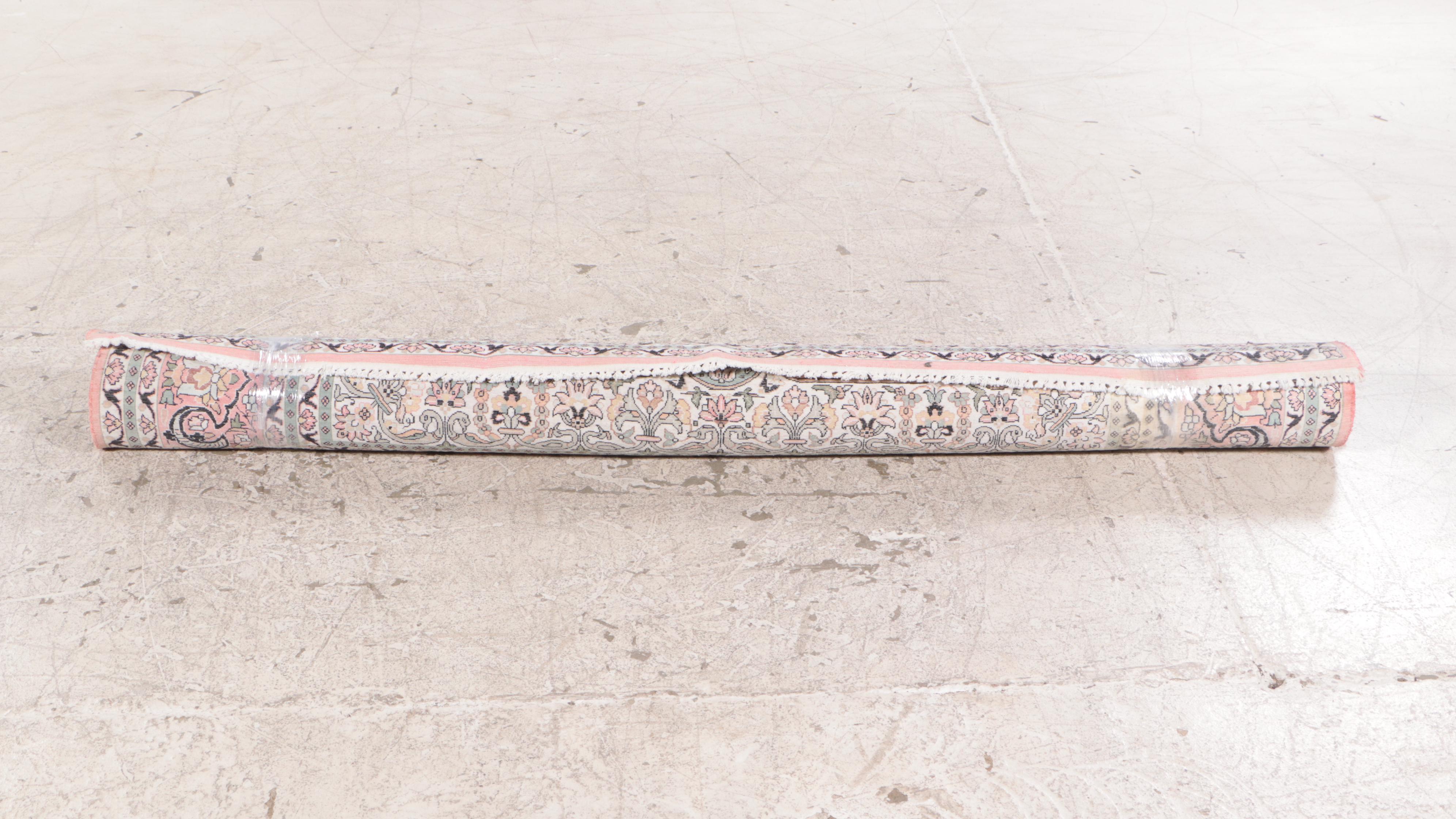 5'11 x 9'6 Hand-Knotted Persian Kerman Area Rug