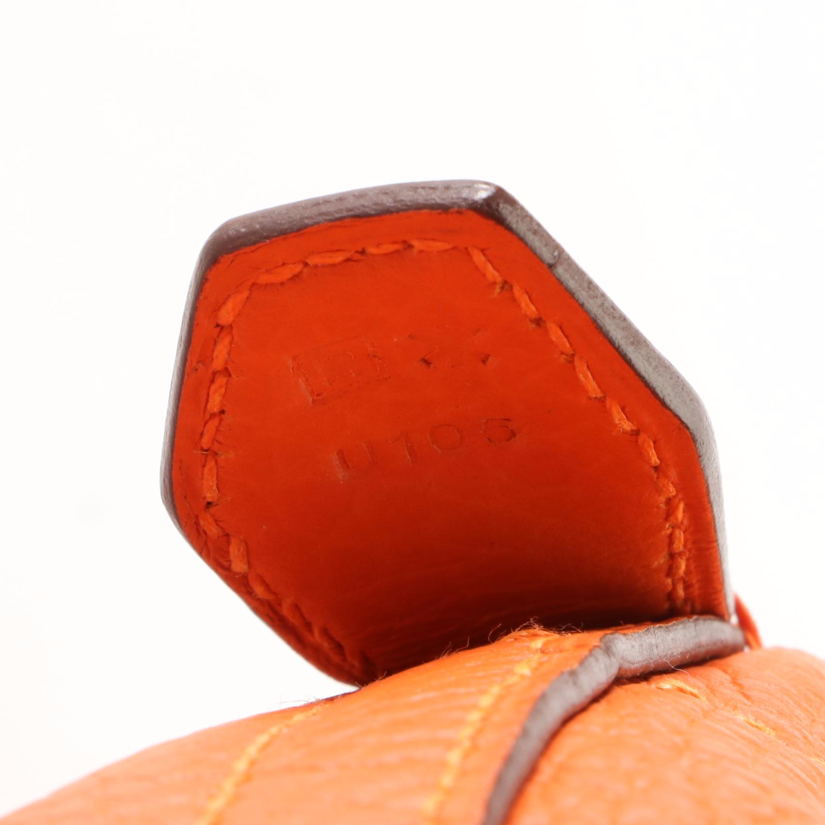 Hermès Bolide 35 Domed Handbag in Orange Clemence Leather