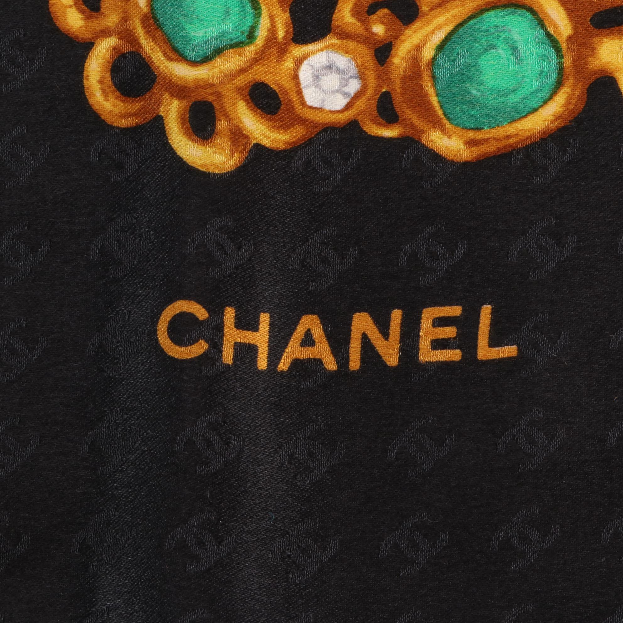 Chanel Bijoux Scarf 90 in CC Silk Jacquard