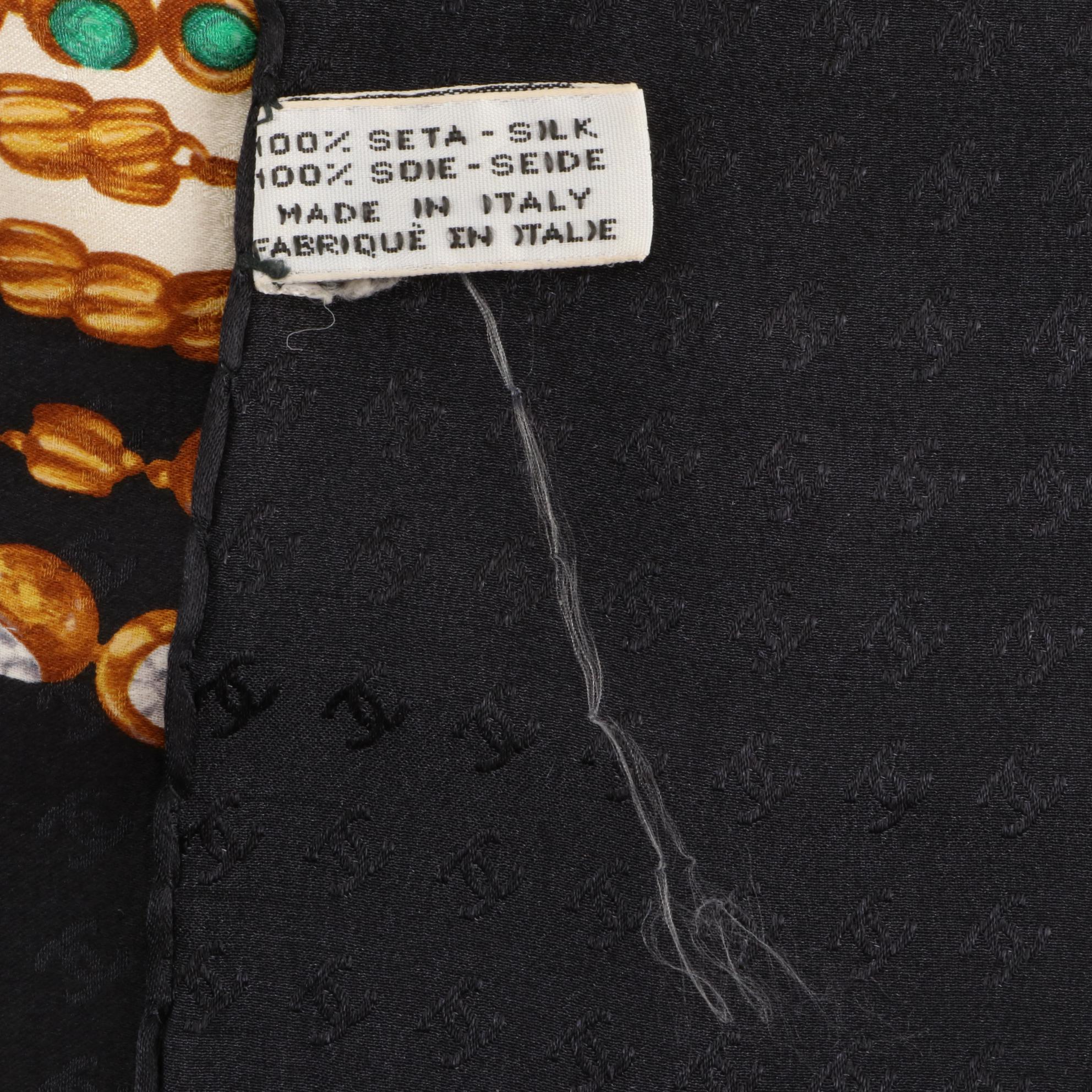 Chanel Bijoux Scarf 90 in CC Silk Jacquard