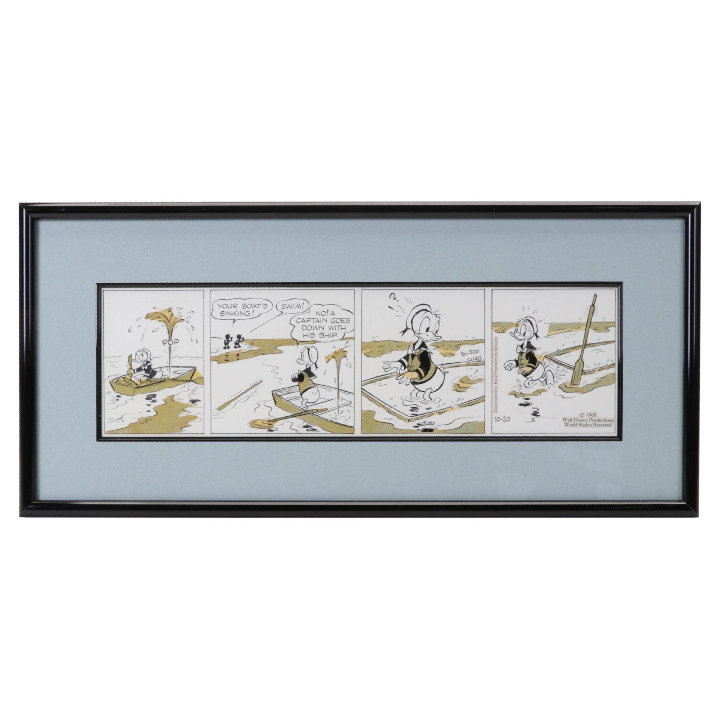 Walt Disney Productions "Donald Duck" Original Comic Strip, 1969