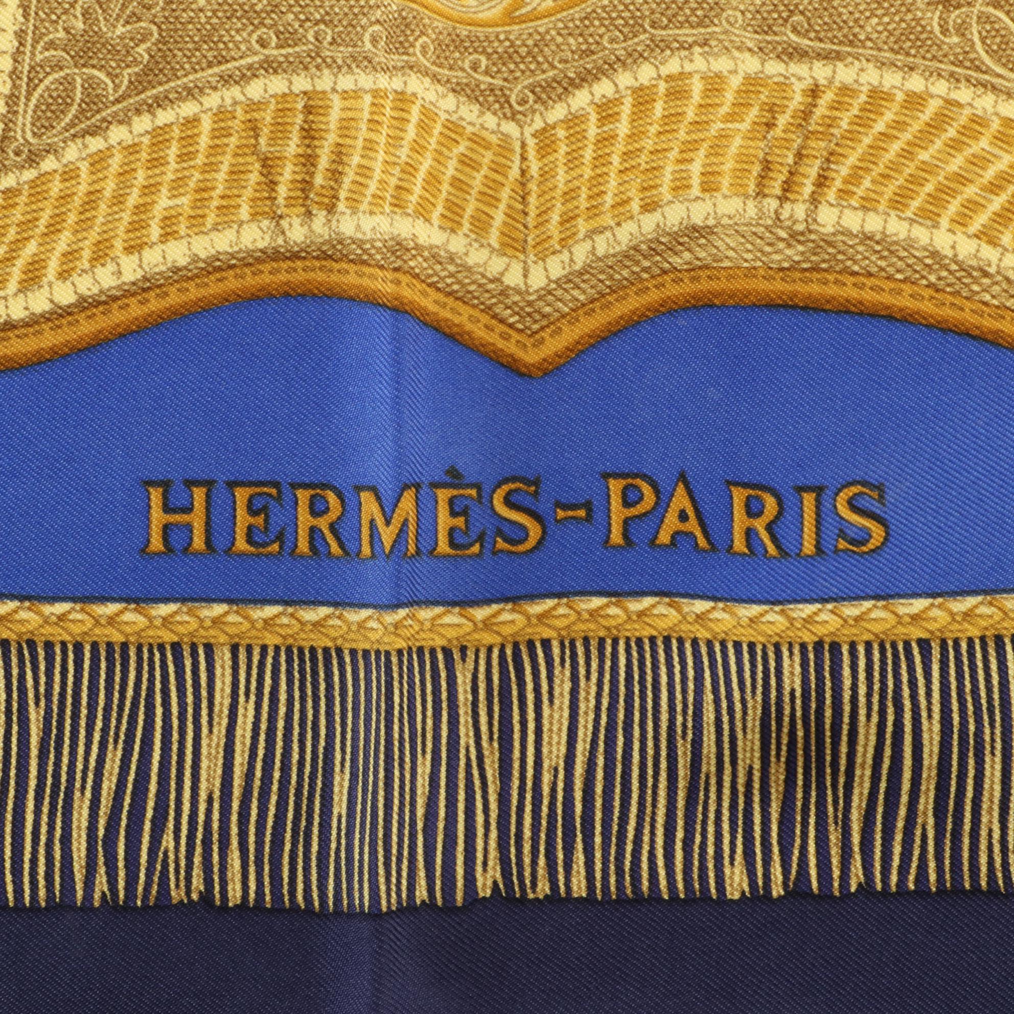 Hermès "Poste et Cavalerie" Scarf 90 in Silk Twill