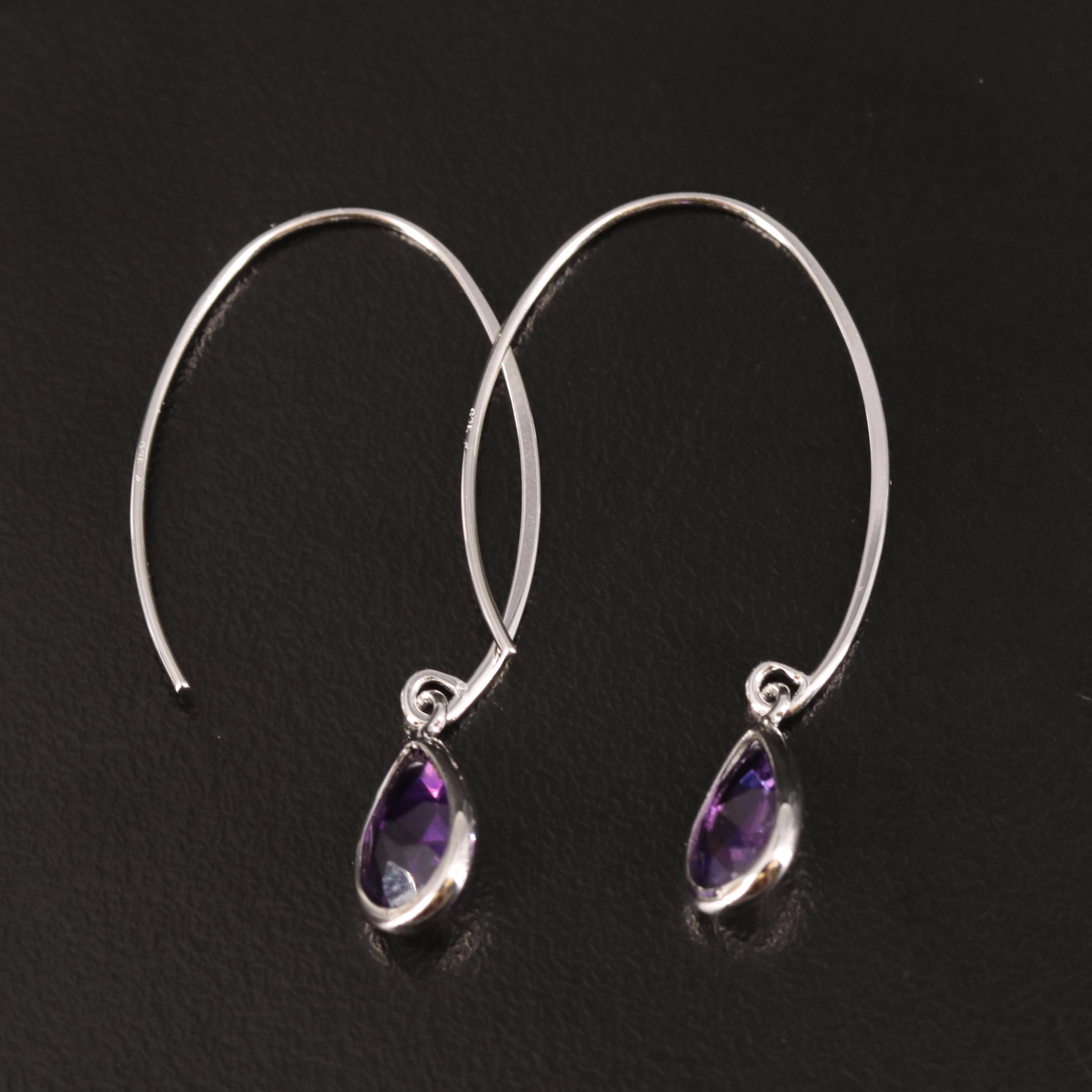 Amethyst Earrings in Sterling