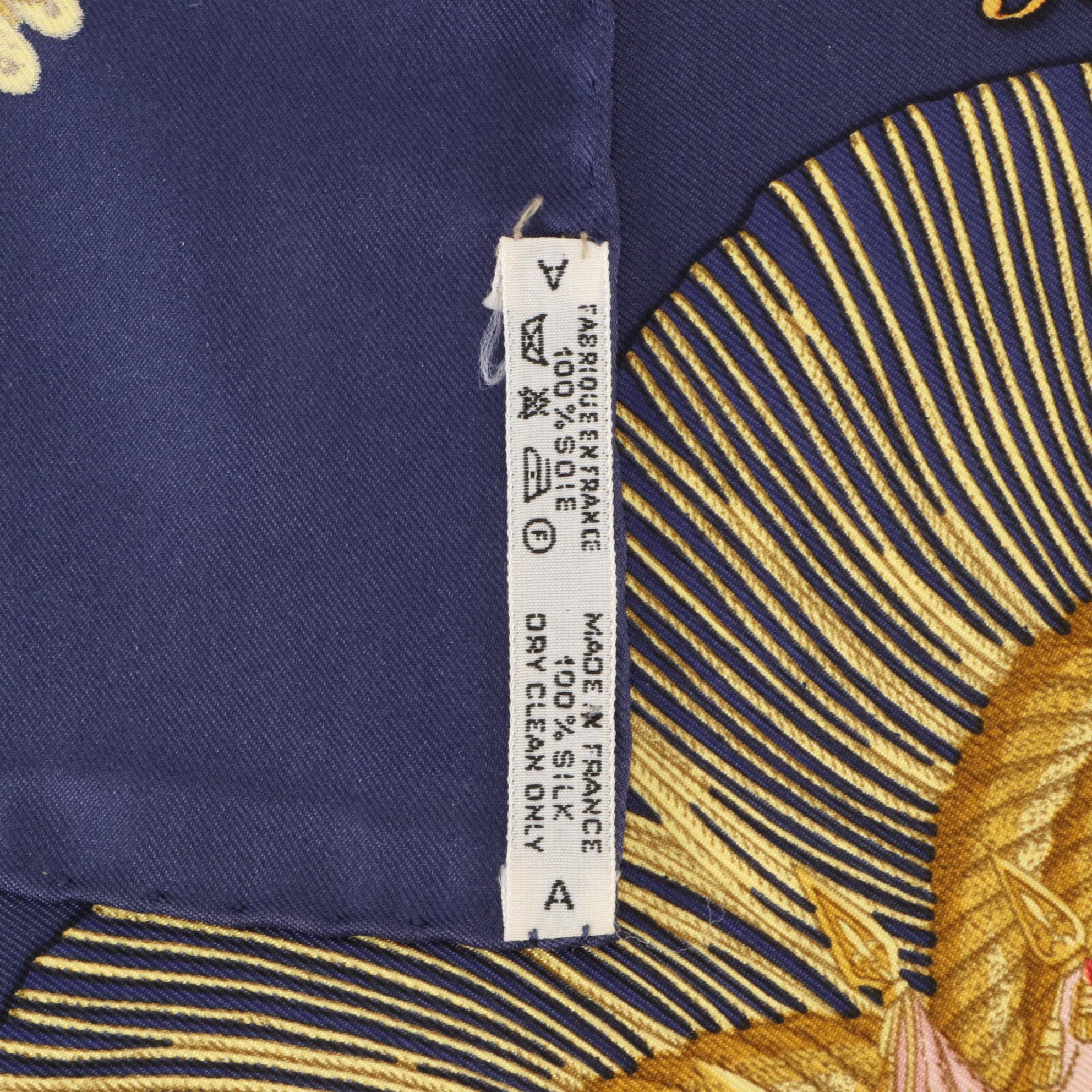 Hermès "Poste et Cavalerie" Scarf 90 in Silk Twill