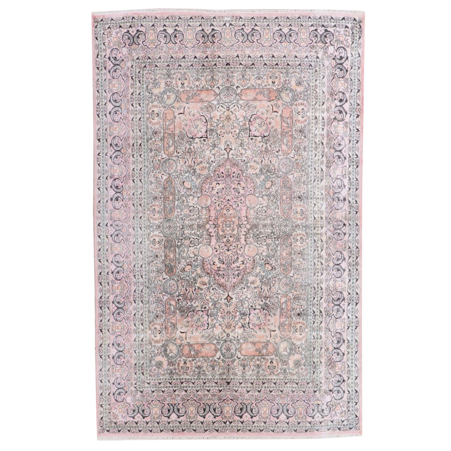 5'11 x 9'6 Hand-Knotted Persian Kerman Area Rug