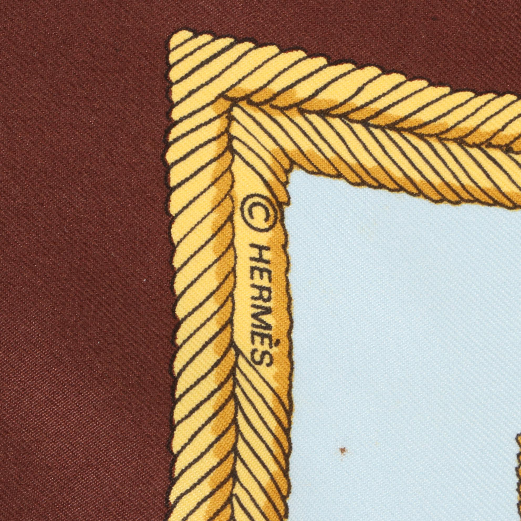 Hermès "Les Armes de Paris" Scarf 90 in Silk Twill