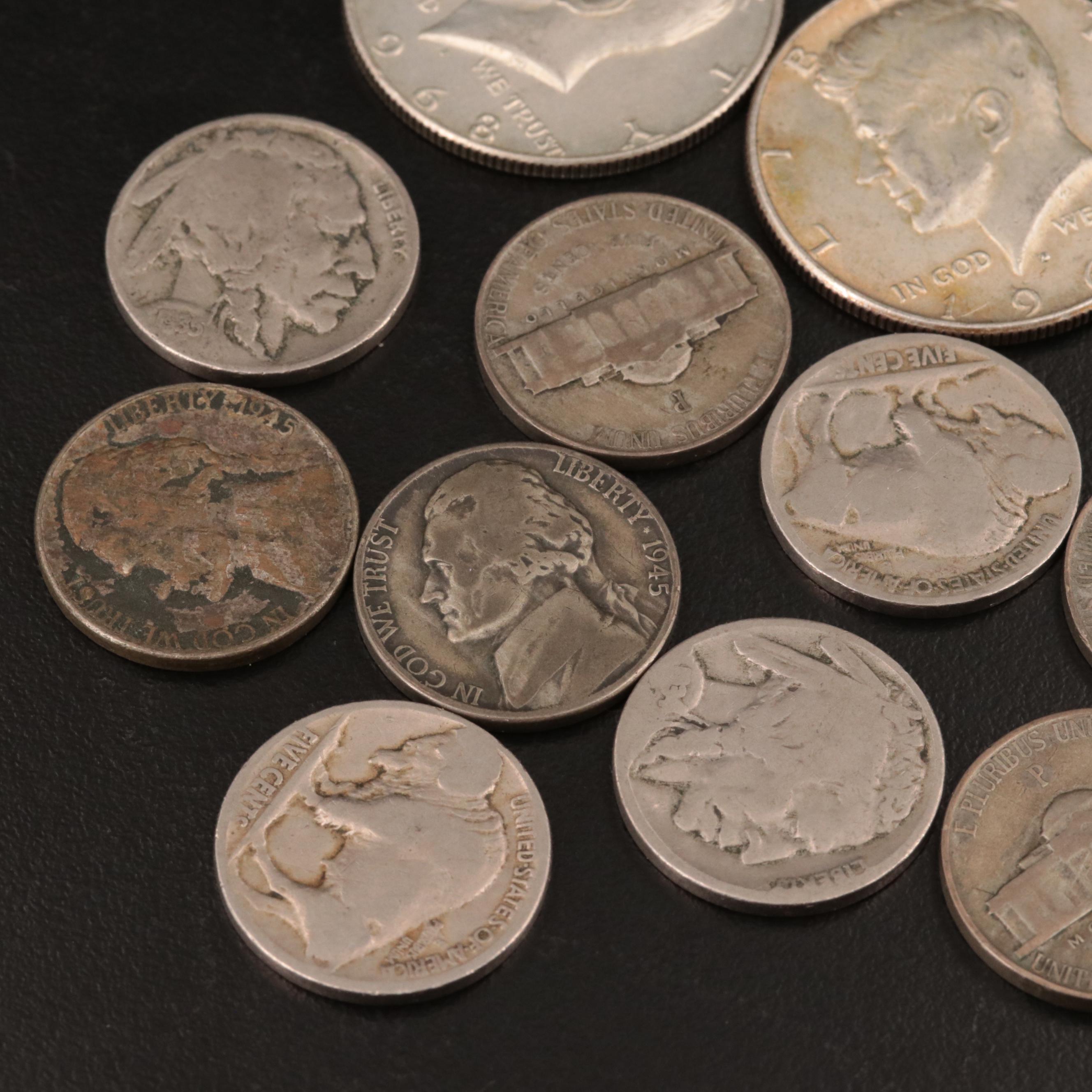 Twenty-Five U.S. Copper-Nickel and 40% Silver Coins