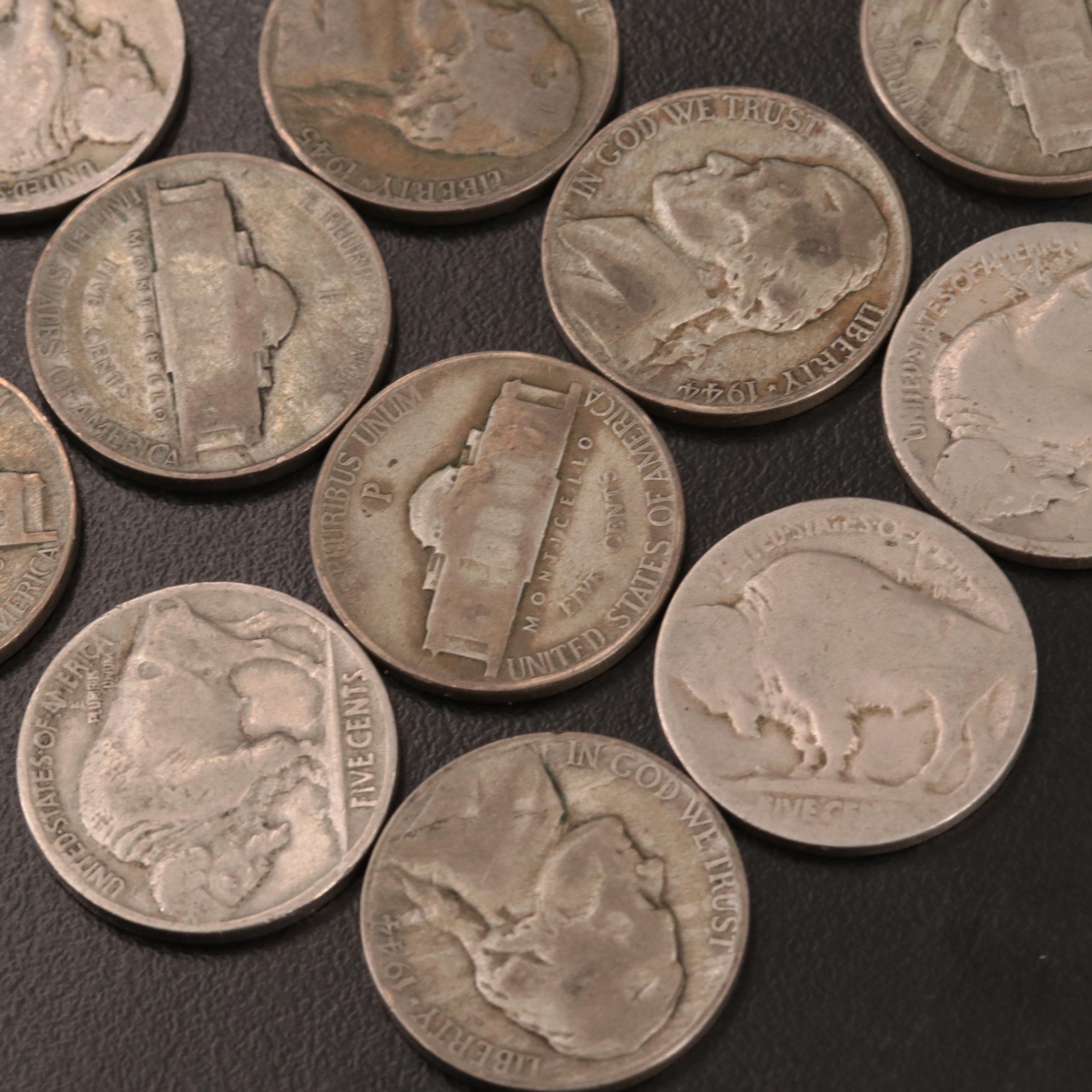 Twenty-Five U.S. Copper-Nickel and 40% Silver Coins