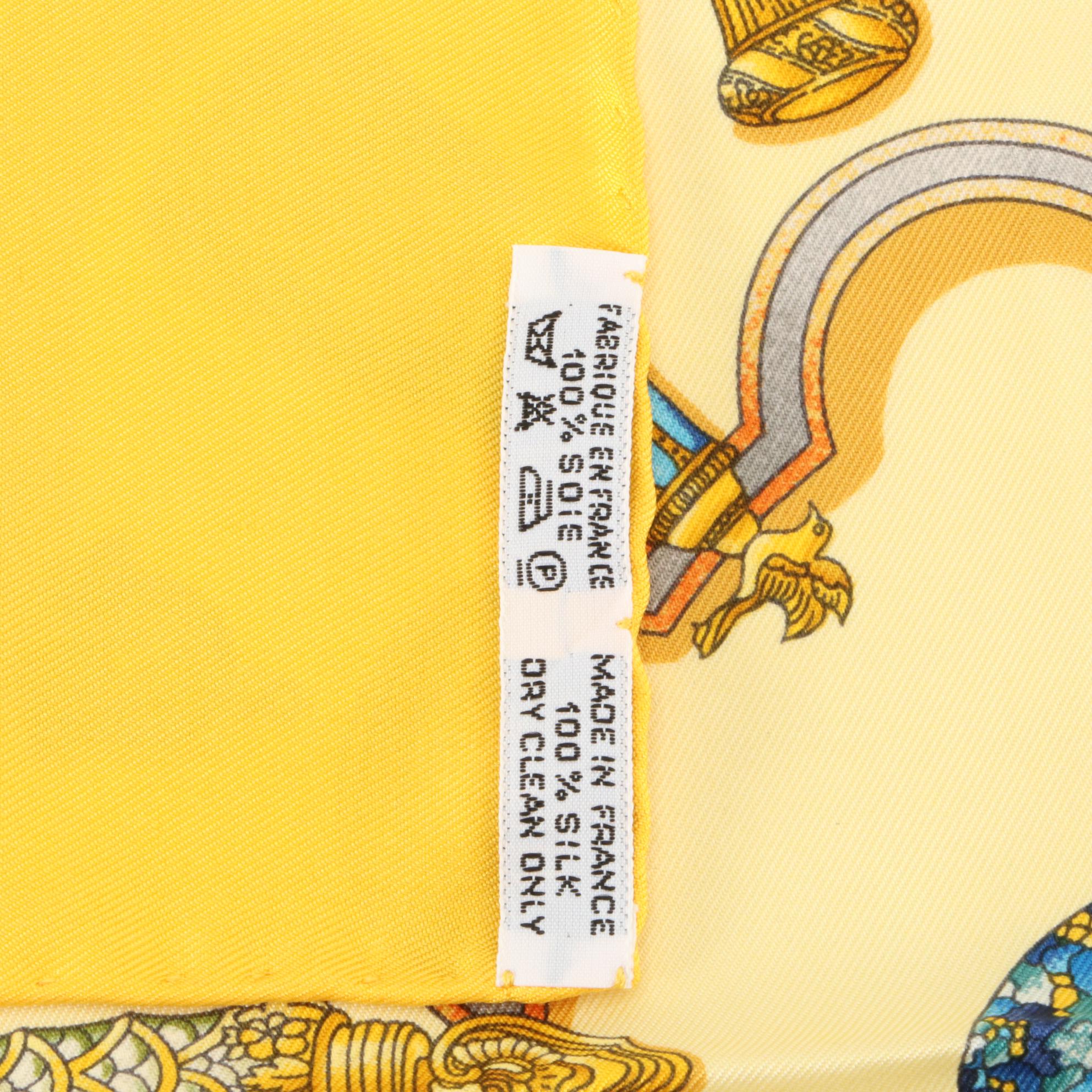 Hermès "Qu'Import le Flacon" Scarf 90 in Silk Twill