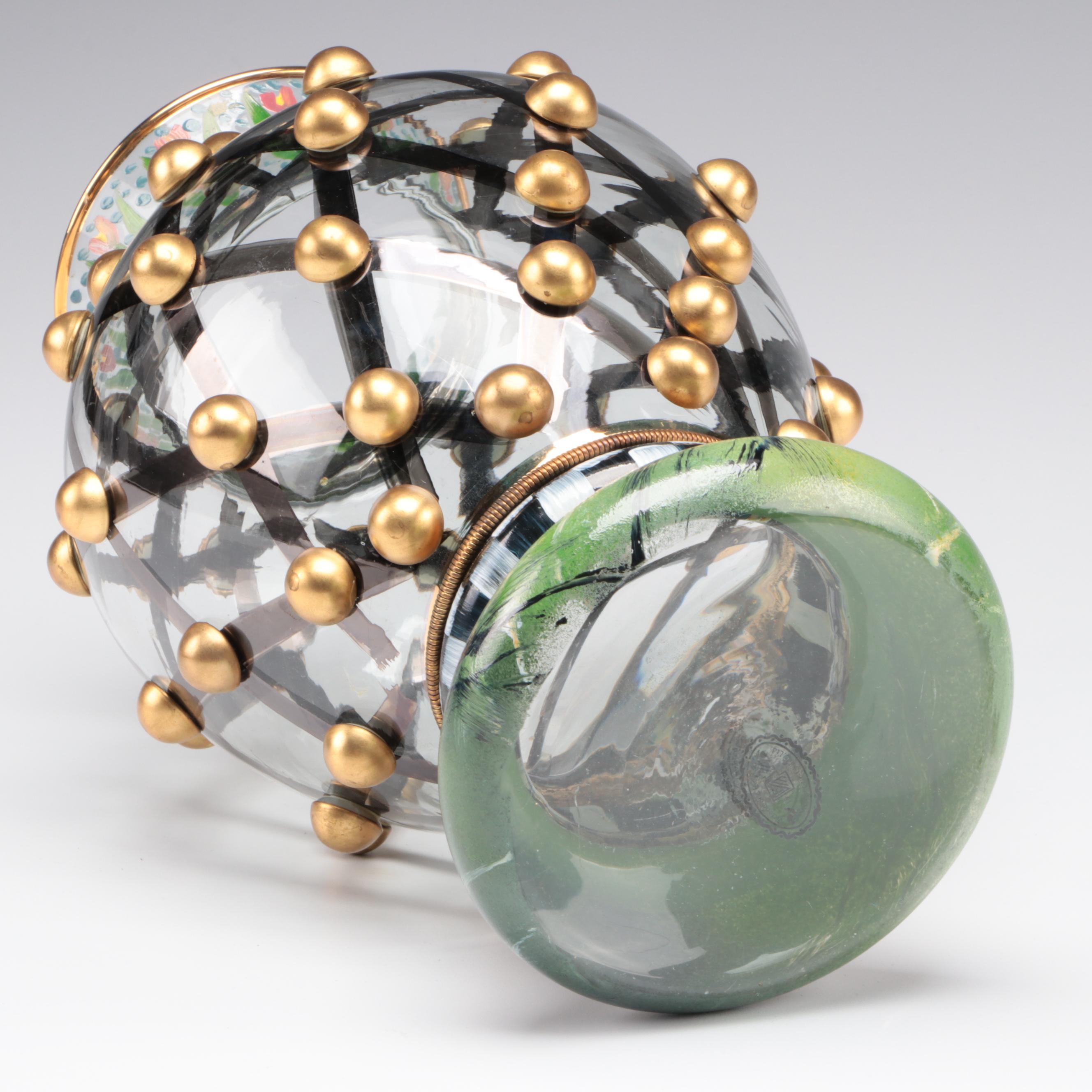 MacKenzie-Childs "Circus" Collection Hand-Painted Glass Vase