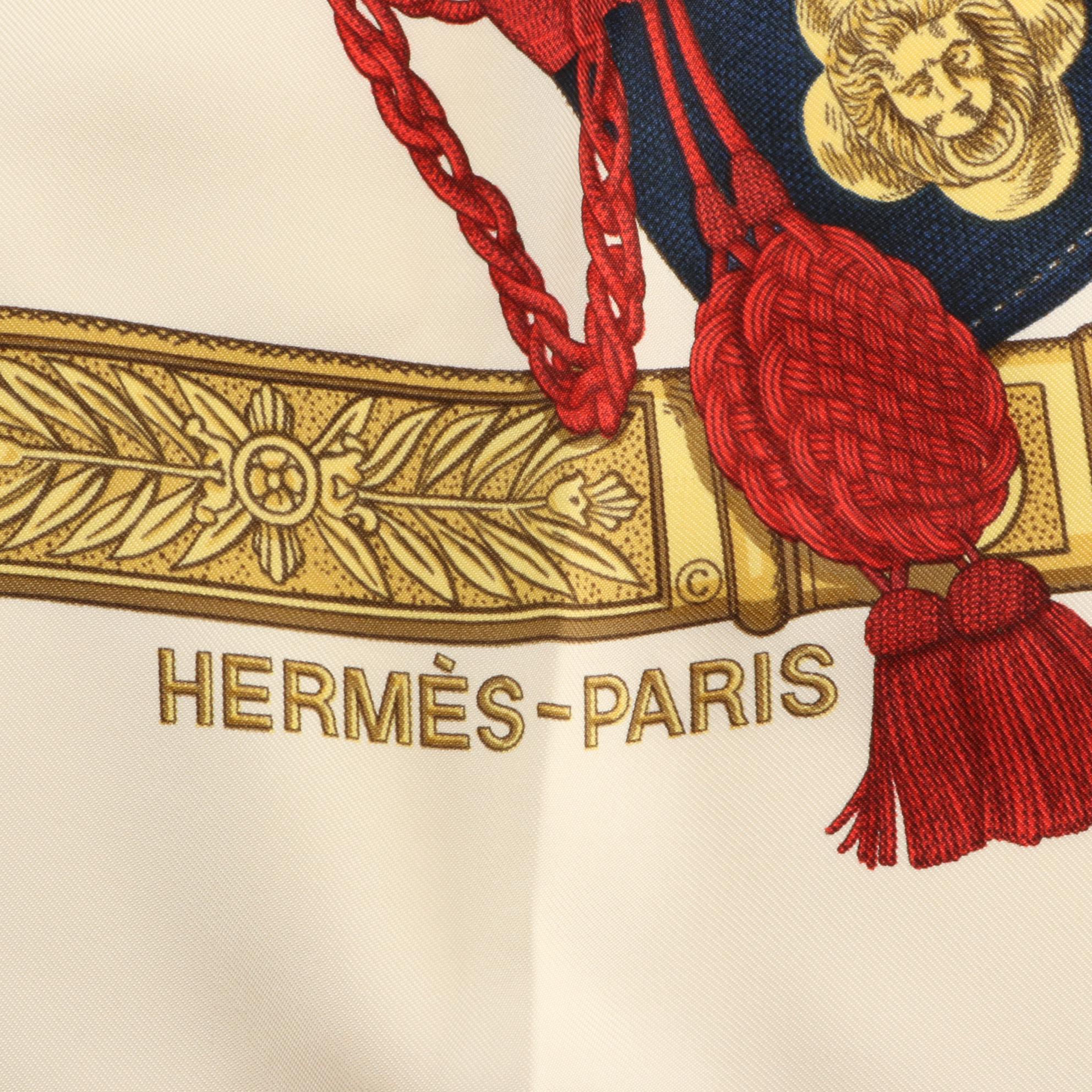 Hermès "Grand Uniforme" Scarf 90 in Silk Twill