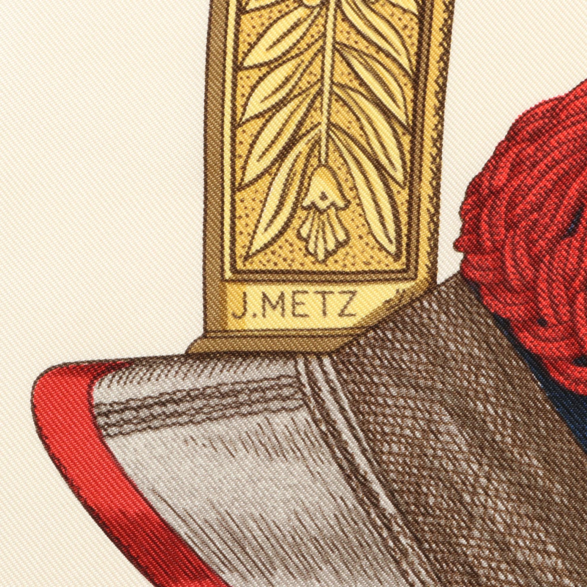 Hermès "Grand Uniforme" Scarf 90 in Silk Twill