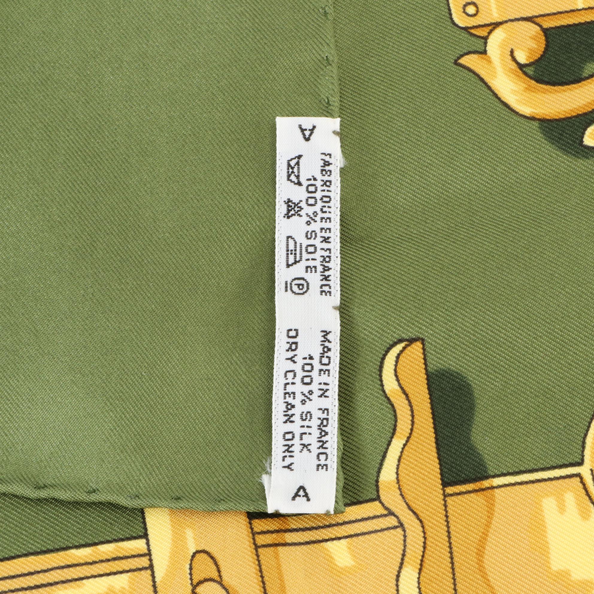 Hermès "Ferronnerie" Scarf 90 in Silk Twill