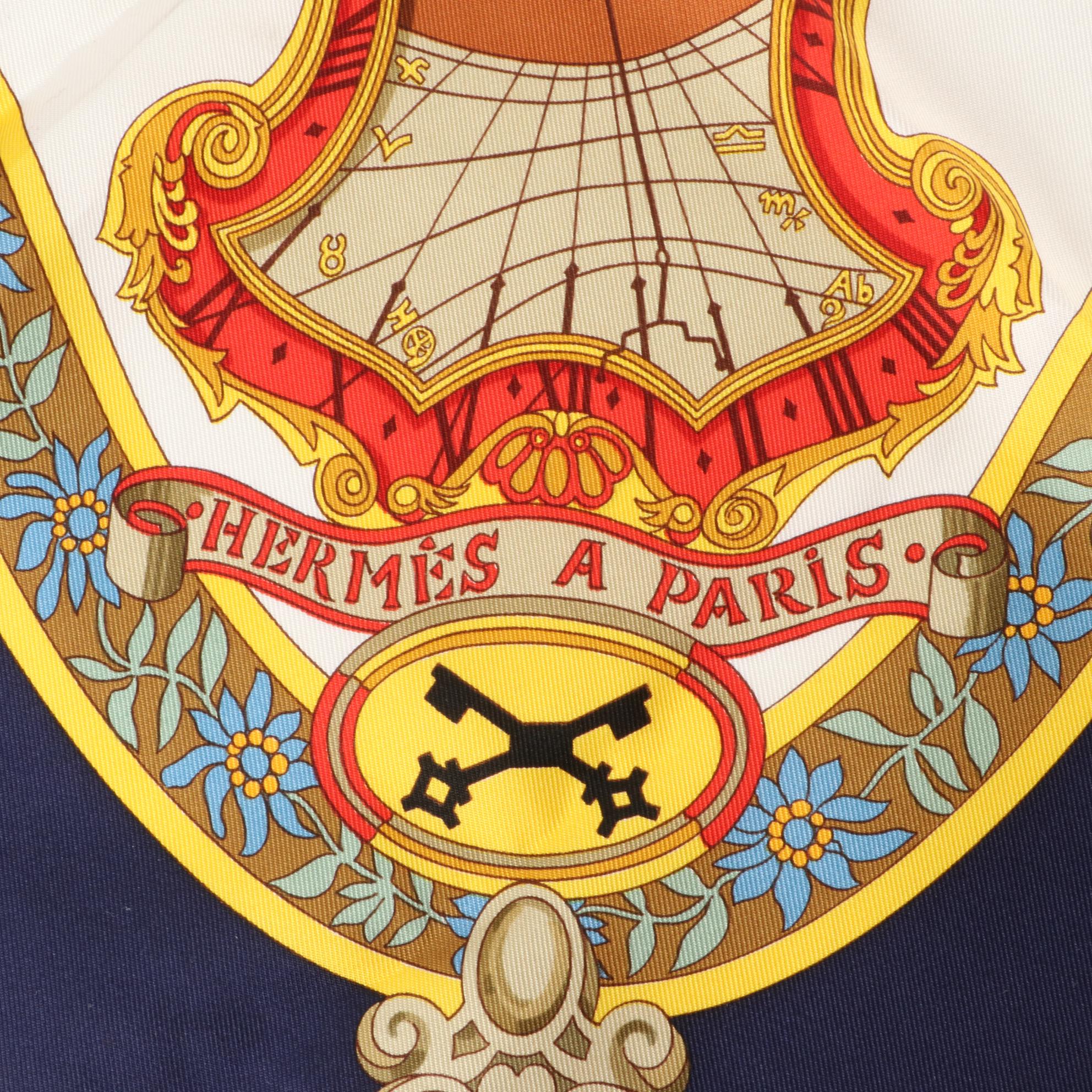 Hermès "Salzburg" Scarf 90 in Silk Twill