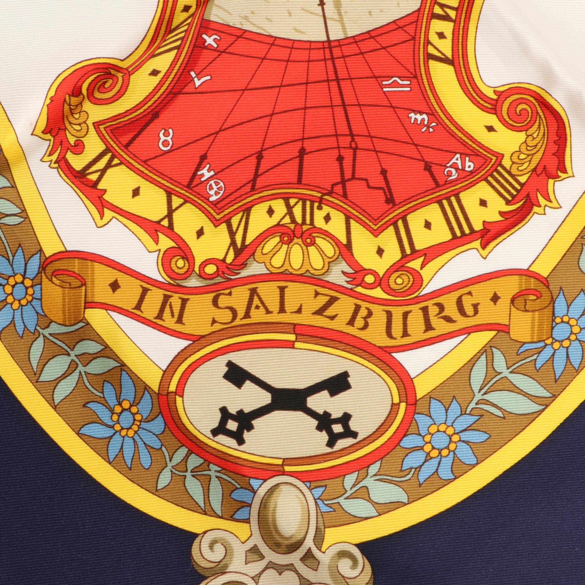 Hermès "Salzburg" Scarf 90 in Silk Twill