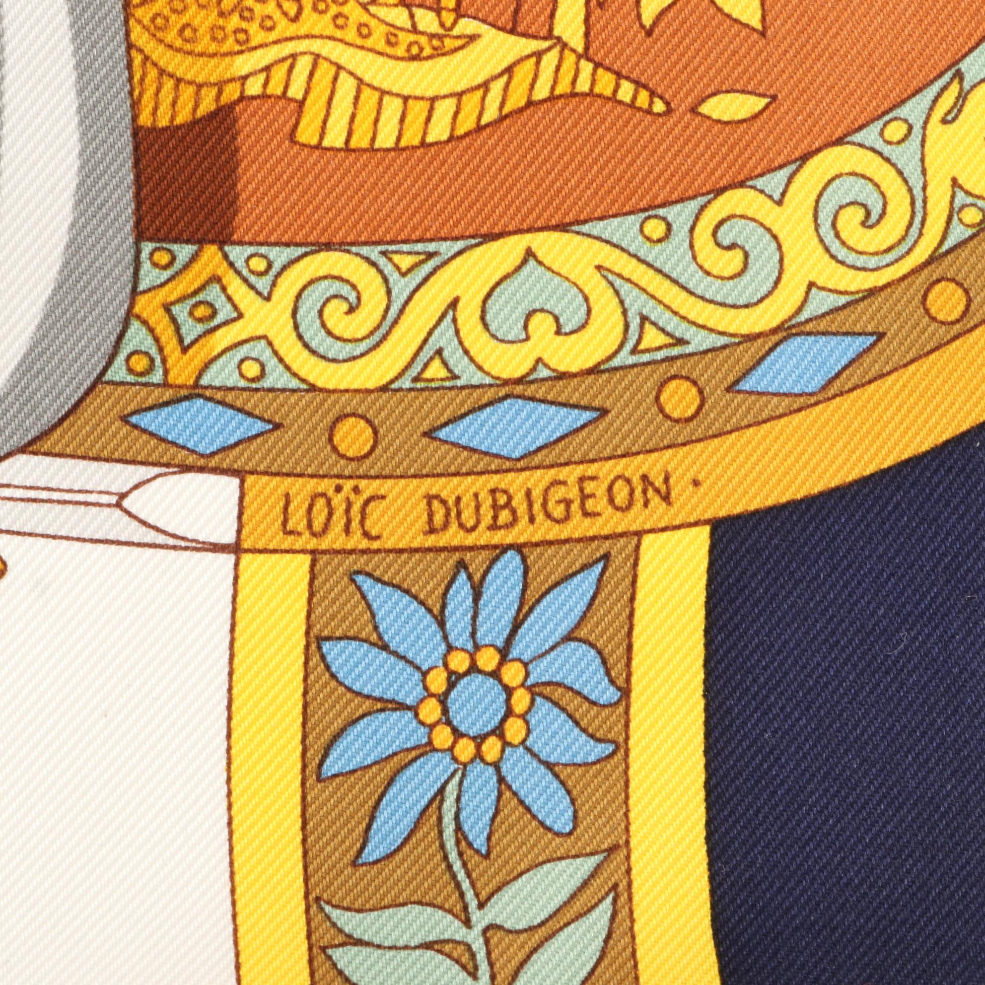 Hermès "Salzburg" Scarf 90 in Silk Twill