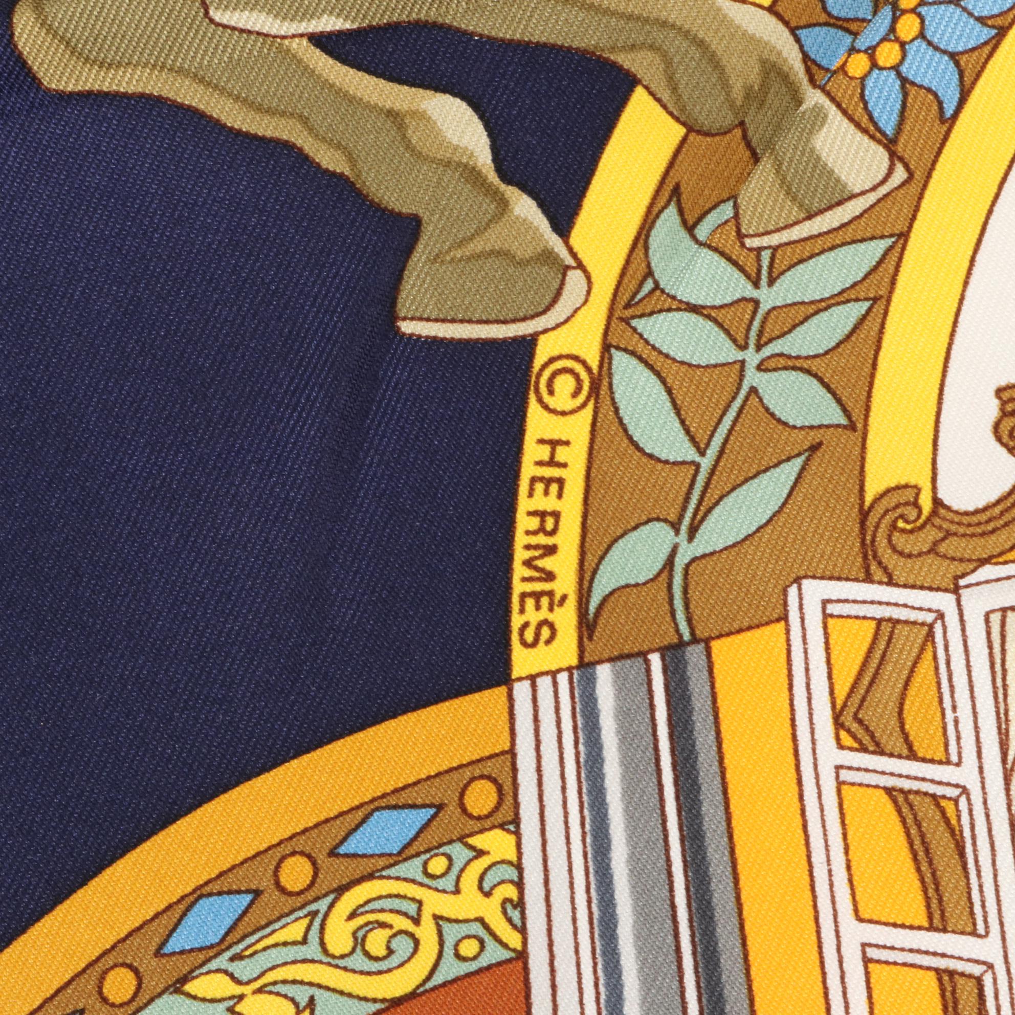 Hermès "Salzburg" Scarf 90 in Silk Twill