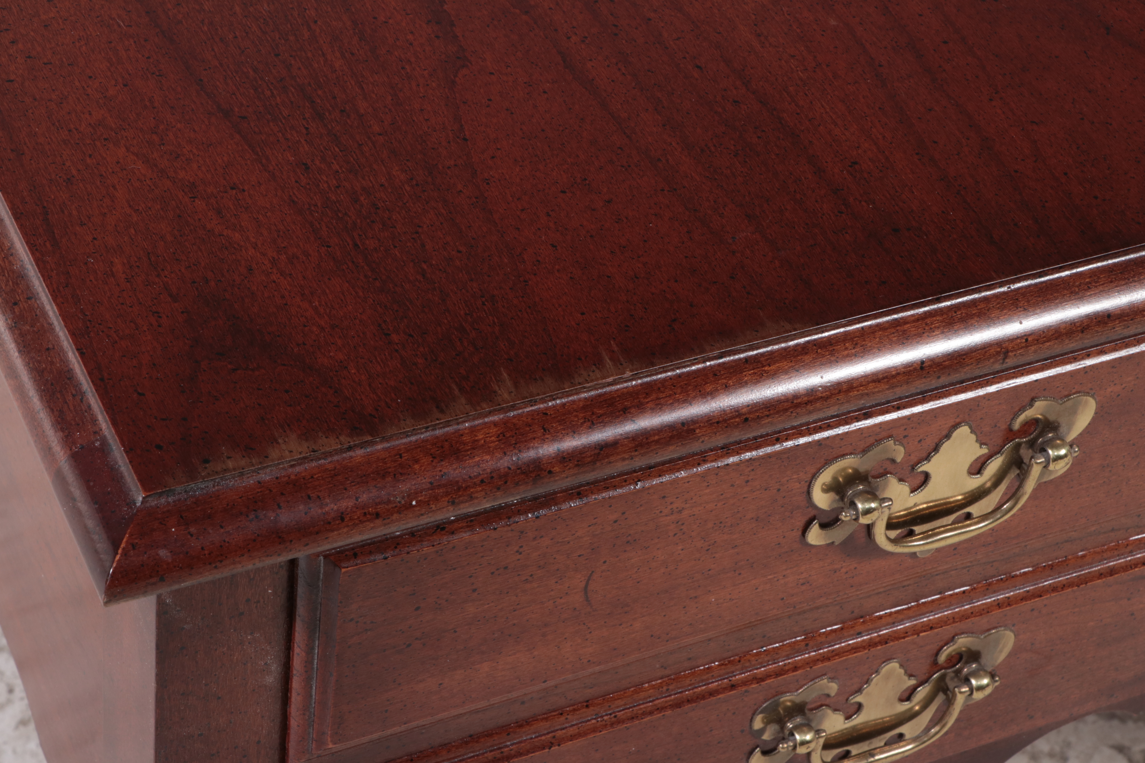 Pair of American Drew "Cherry Grove" Queen Anne Style Cherrywood Side Tables