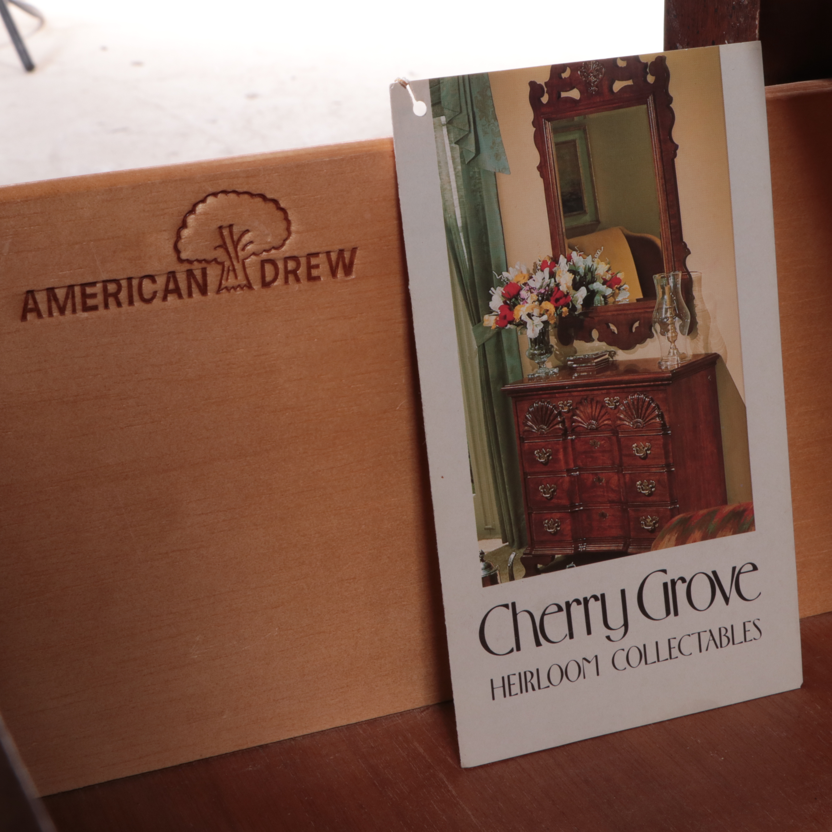 Pair of American Drew "Cherry Grove" Queen Anne Style Cherrywood Side Tables