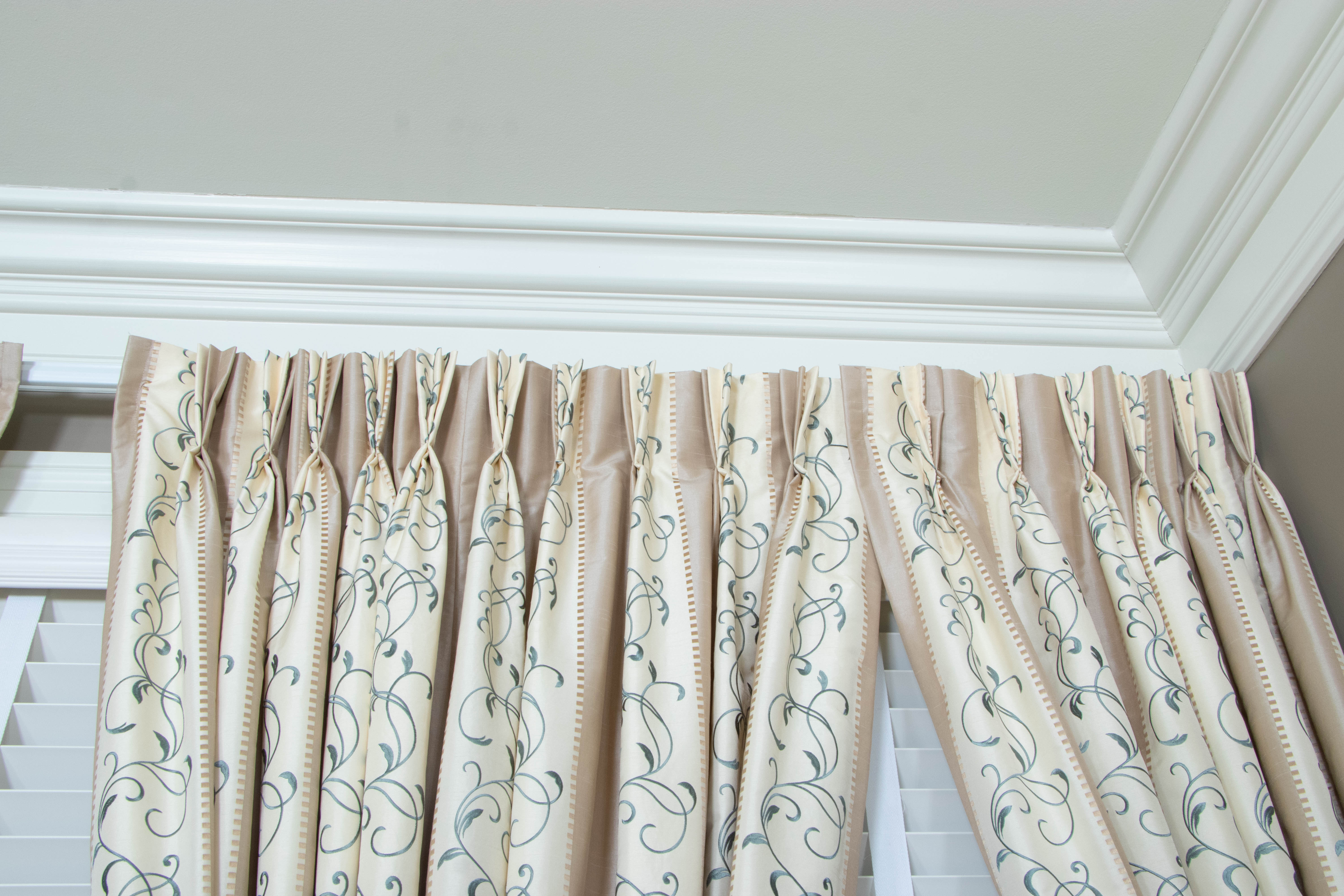 Custom Made Pinch Pleat Drapes with Tie Backs