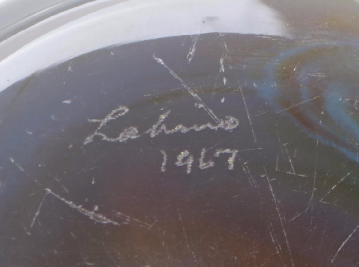 Dominick Labino Blown Agate Glass Footed Cup Vase, 1960s