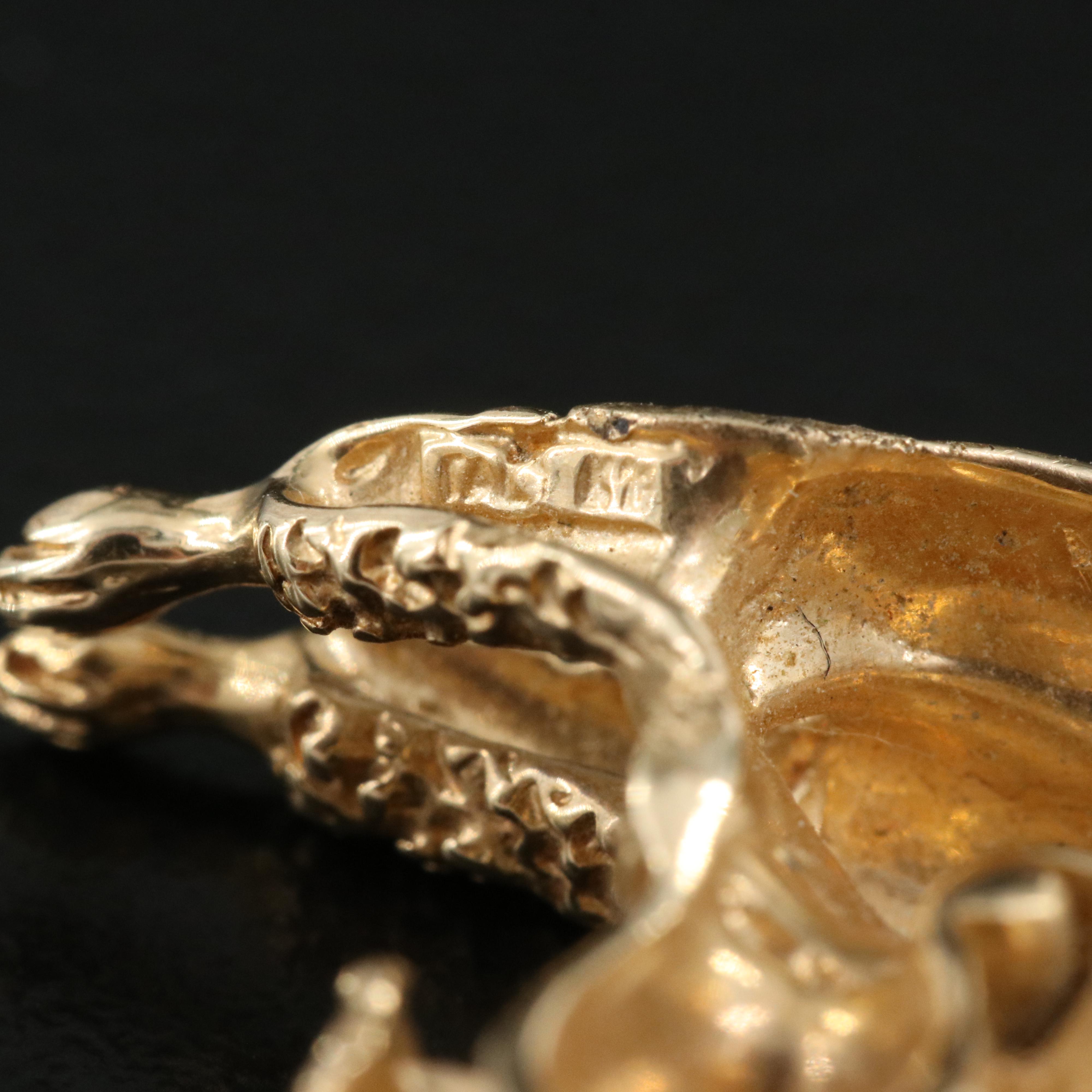 Vintage 14K Ruby Poodle Brooch