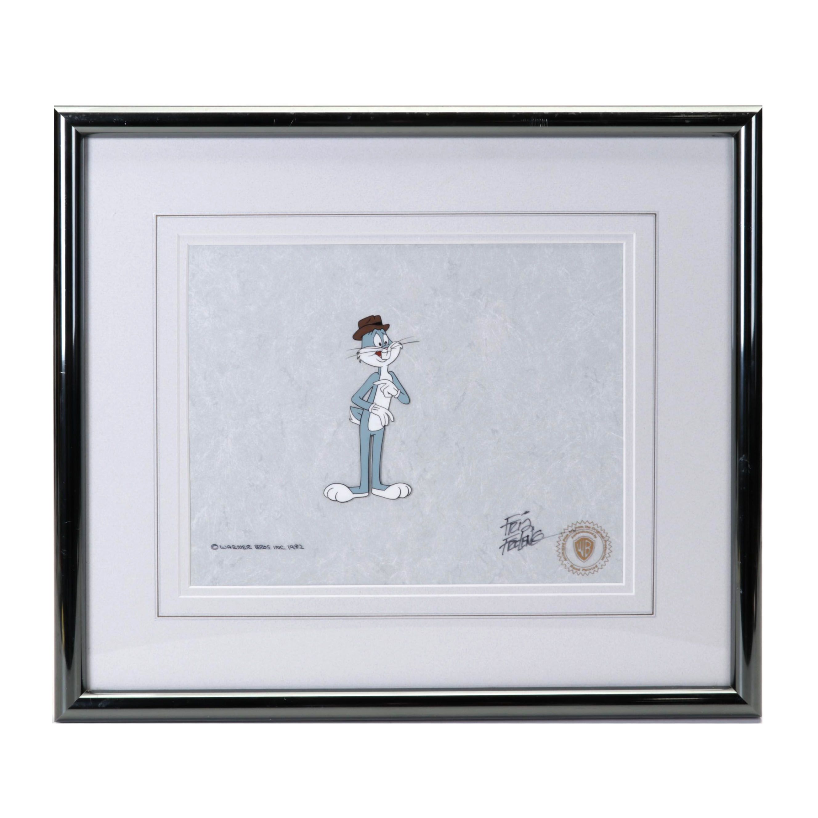 Friz Freleng Signed Hand-Painted Animation Cel "Bugs Bunny," 1982
