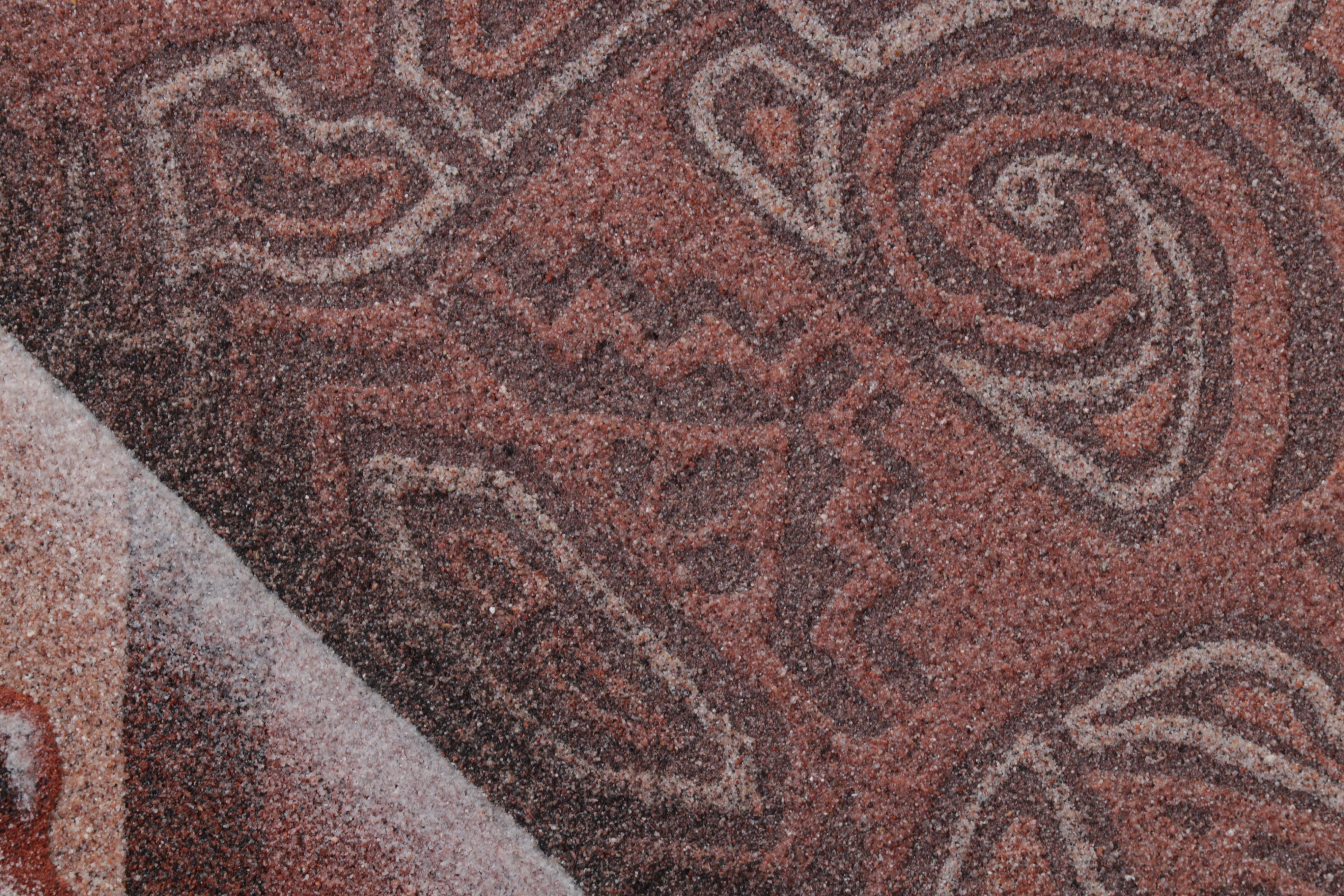 Baatsoslani Navajo Sand Painting of Still Life, Circa 1990