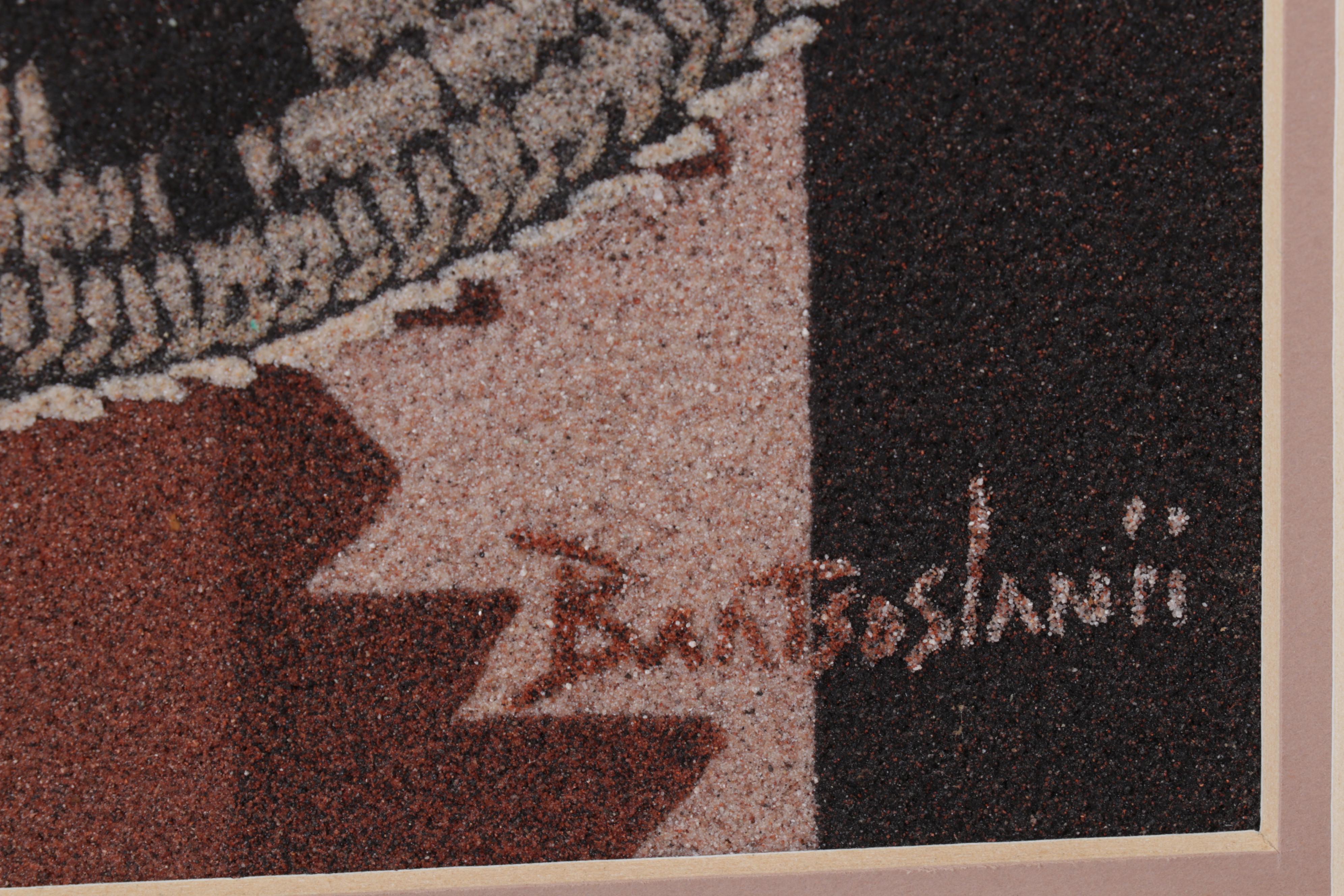 Baatsoslani Navajo Sand Painting of Still Life, Circa 1990