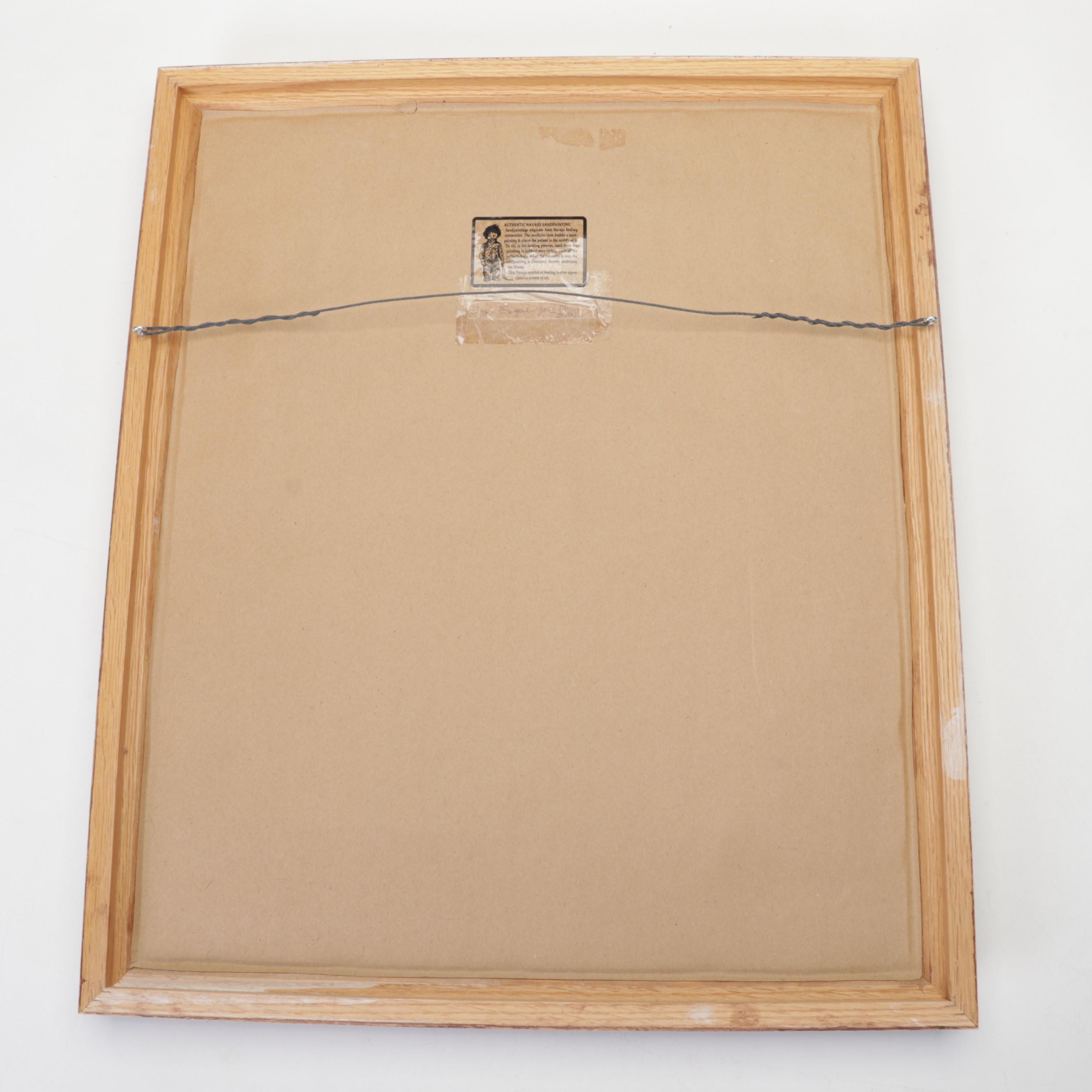 Baatsoslani Navajo Sand Painting of Still Life, Circa 1990