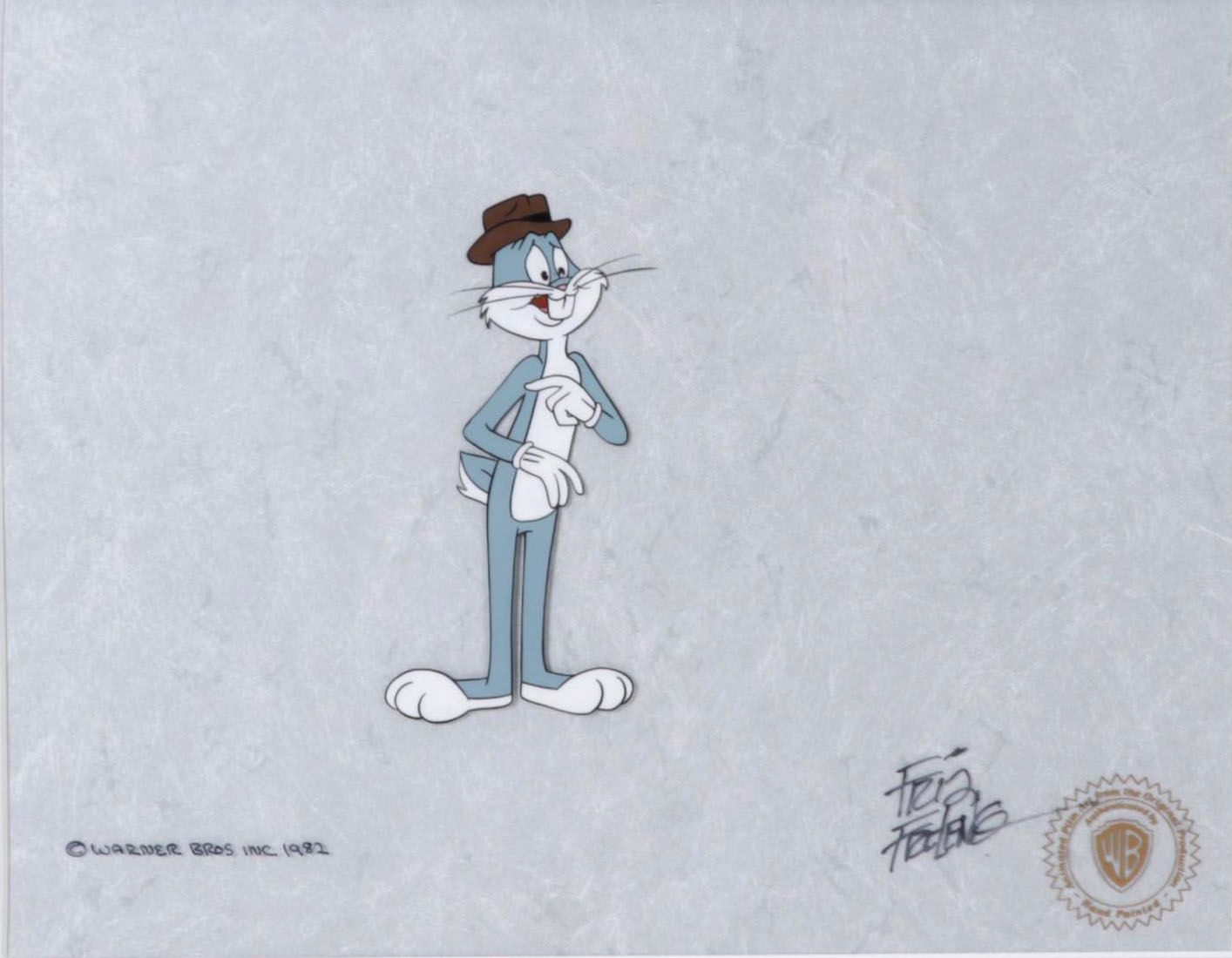 Friz Freleng Signed Hand-Painted Animation Cel "Bugs Bunny," 1982
