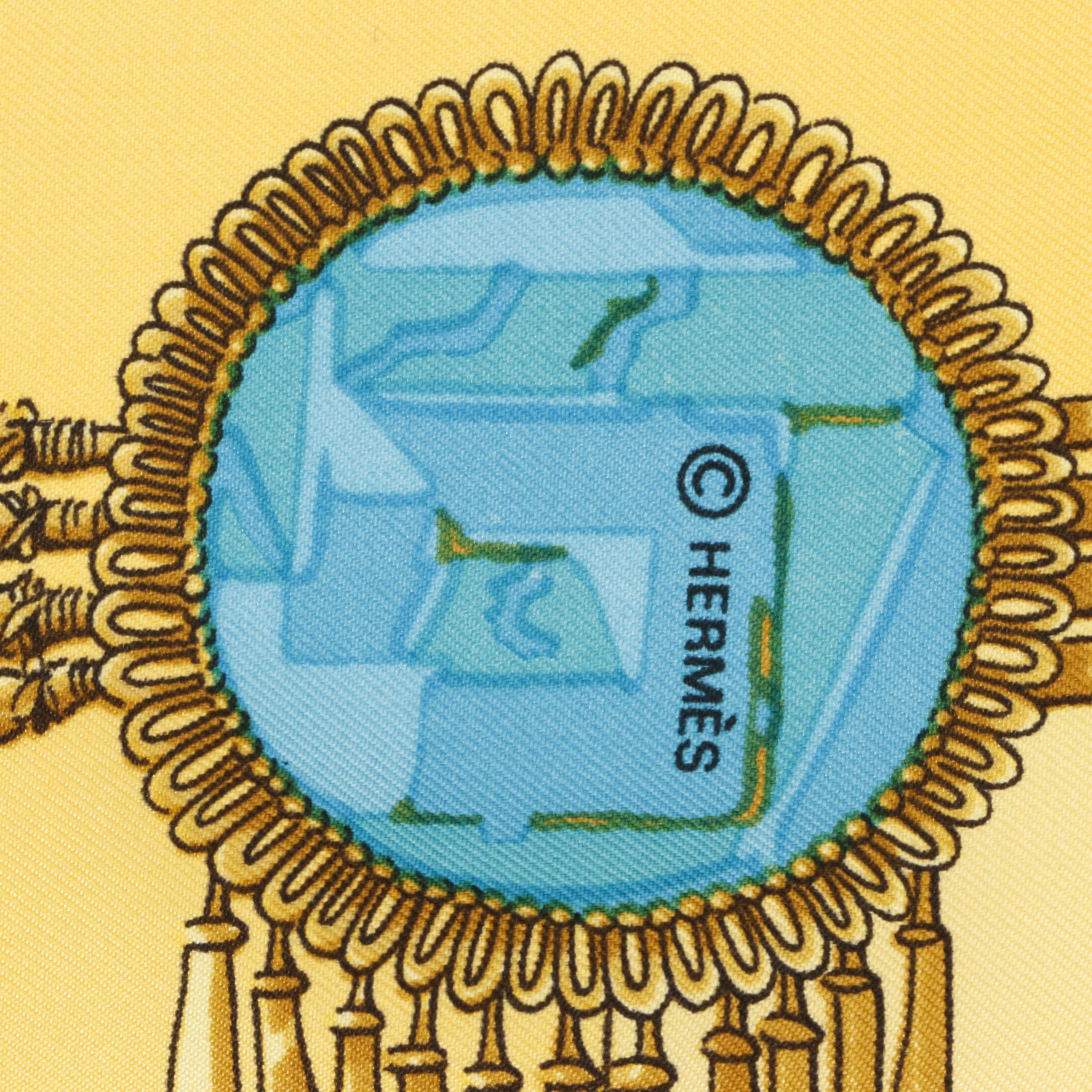 Hermès "Mexique" Scarf 90 in Silk Twill